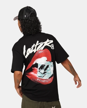 Loiter Cold Lips T-Shirt Black Modern Layer Relax Style Trend