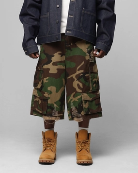 Loiter Collateral Cargo Shorts Camo Fair trade Preppy look