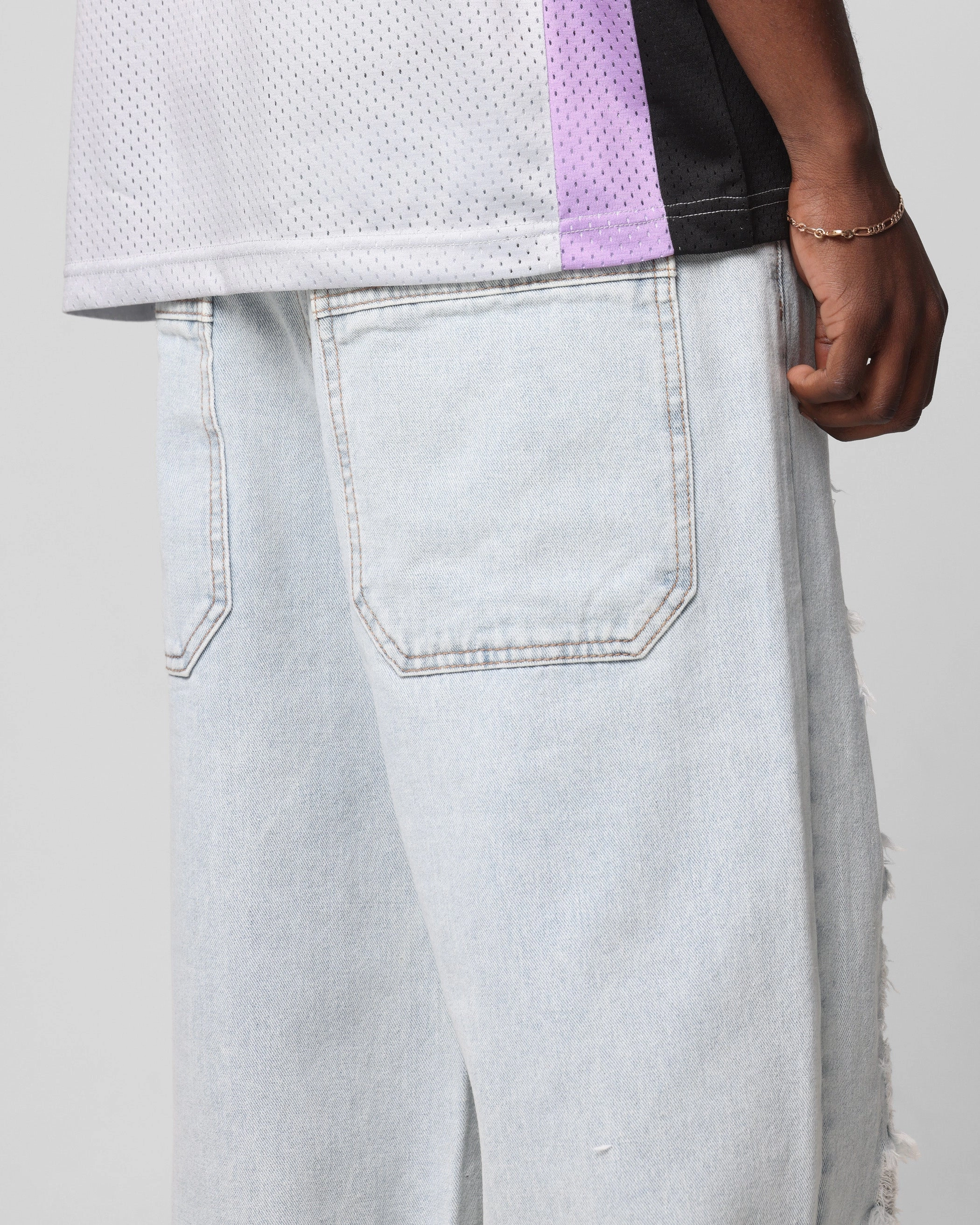 Loiter Collateral Distressed Jeans Denim Camo Simple Utility