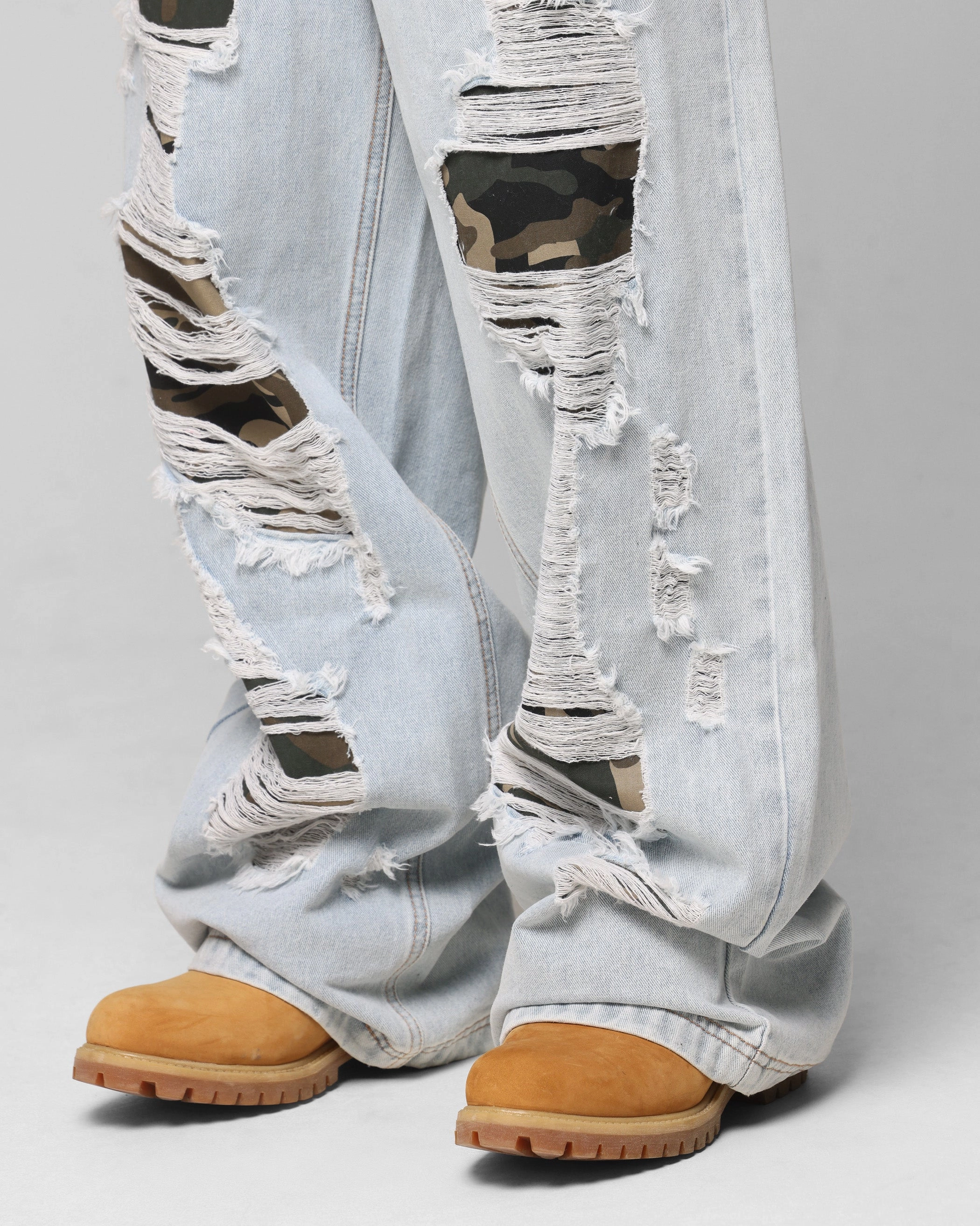 Loiter Collateral Distressed Jeans Denim Camo Daily Essential