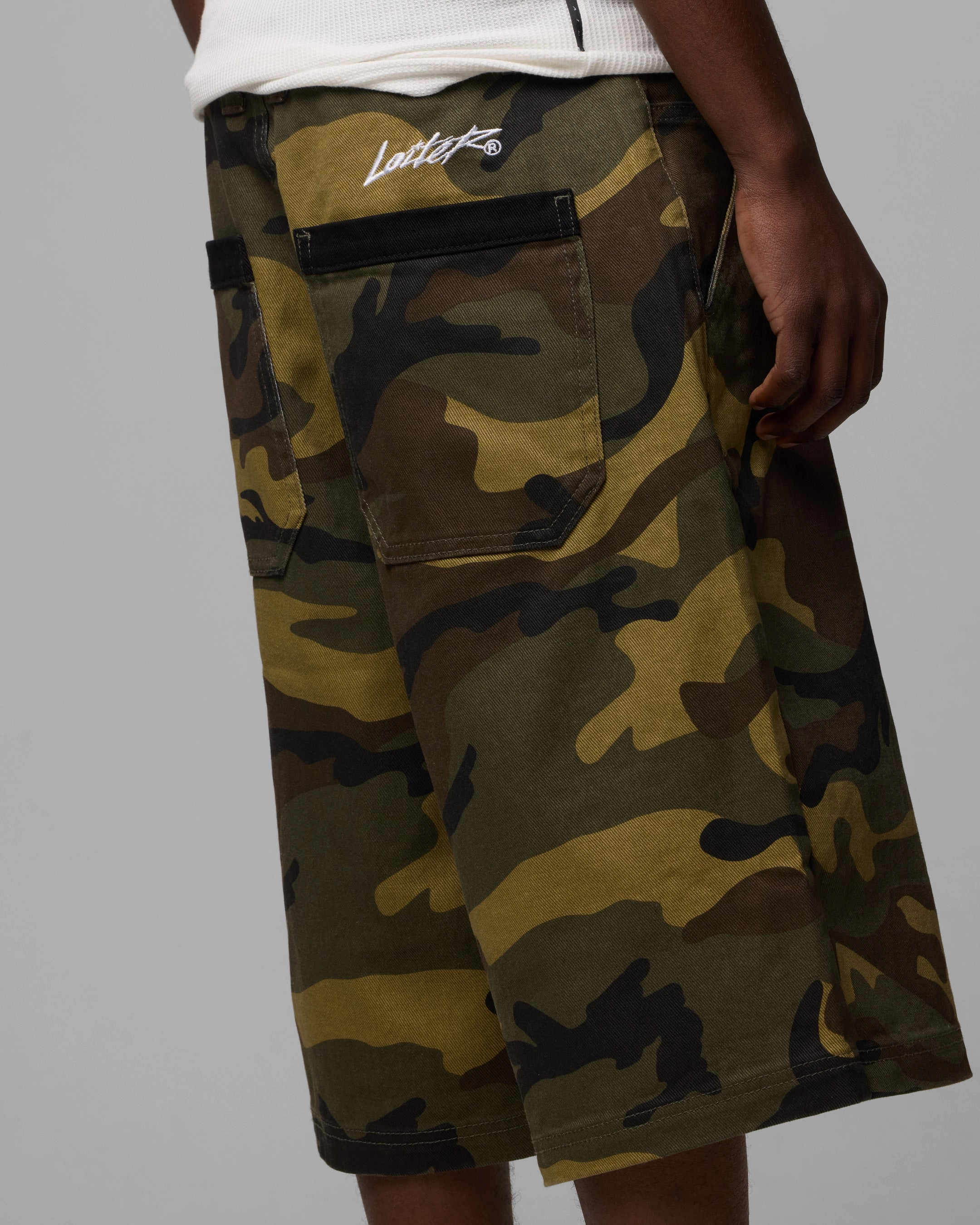 Loiter Collateral Jorts Woodland Camo Weekend Outfit