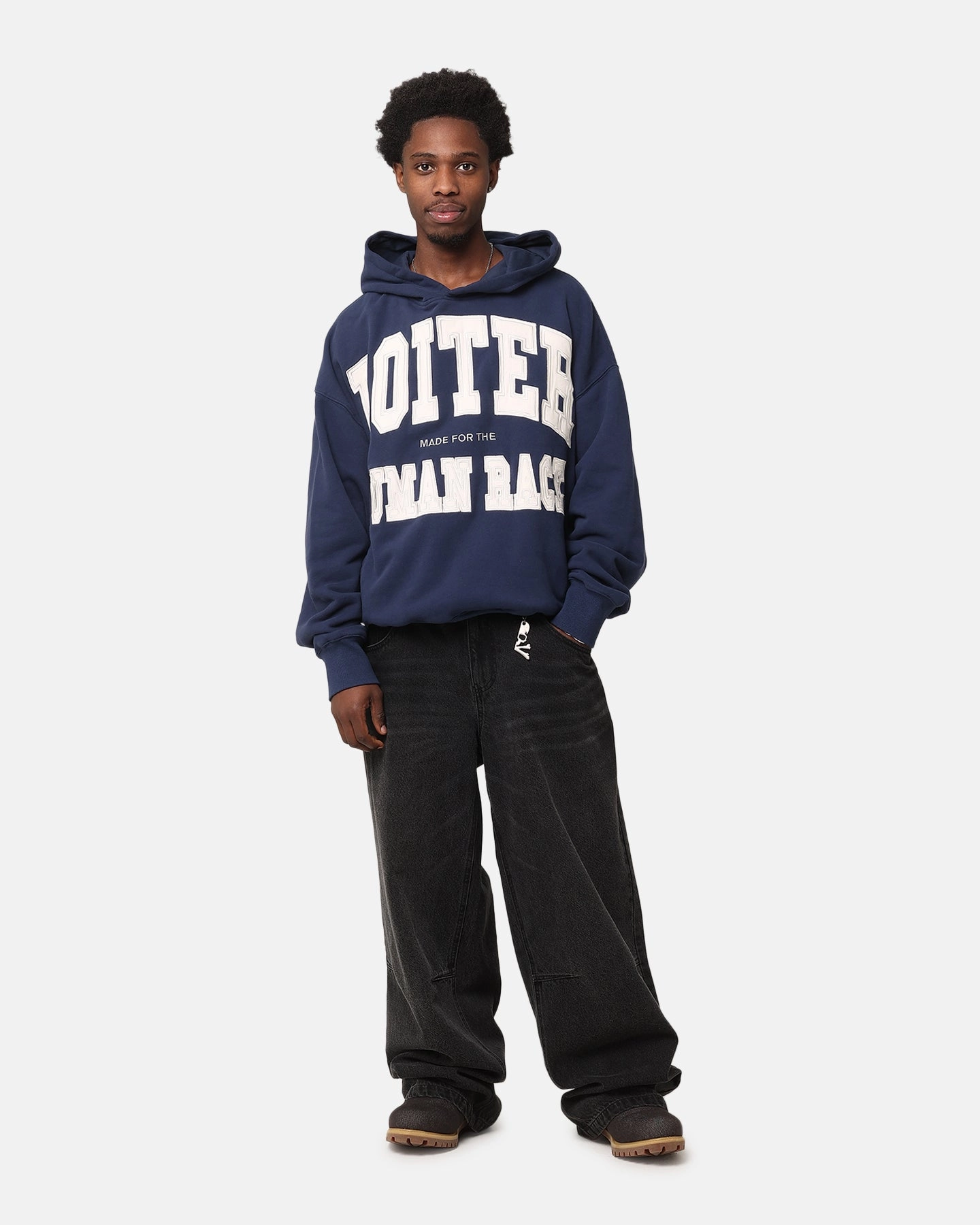 Loiter College Dropout Hoodie Navy wallet