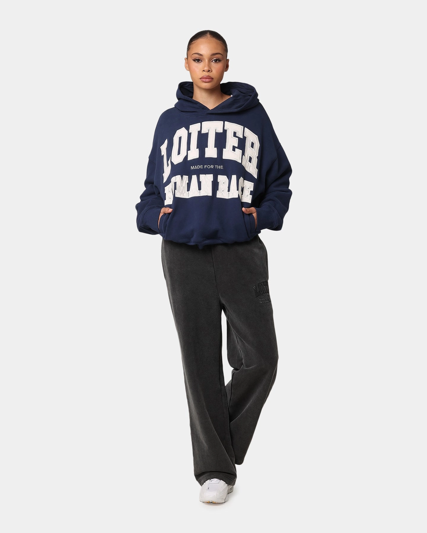Shaving-cream Situation Loiter College Dropout Hoodie Navy
