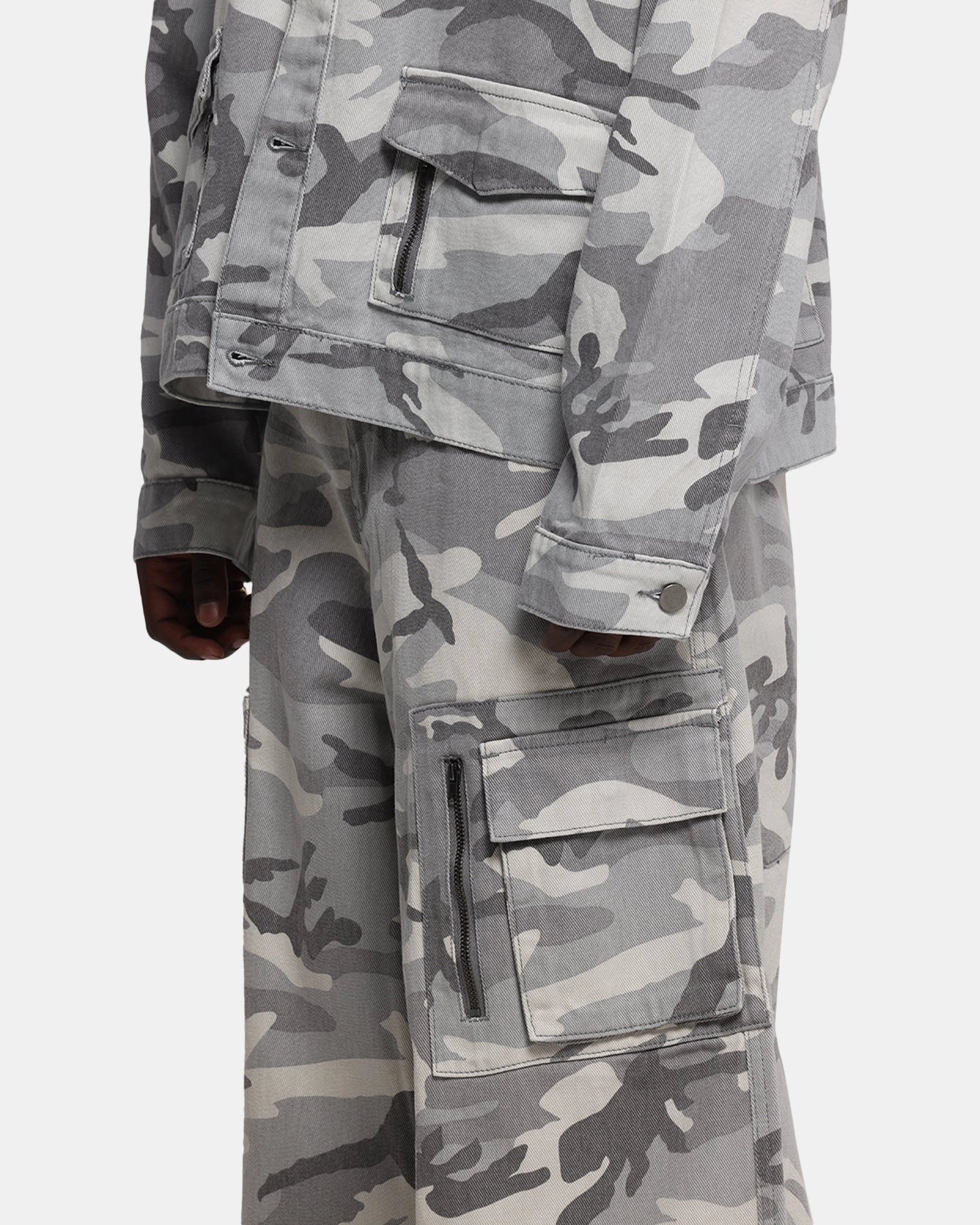 Quick Adjust Fit Flattering Fit Wear Loiter Combat Cargo Pants Snow Camo