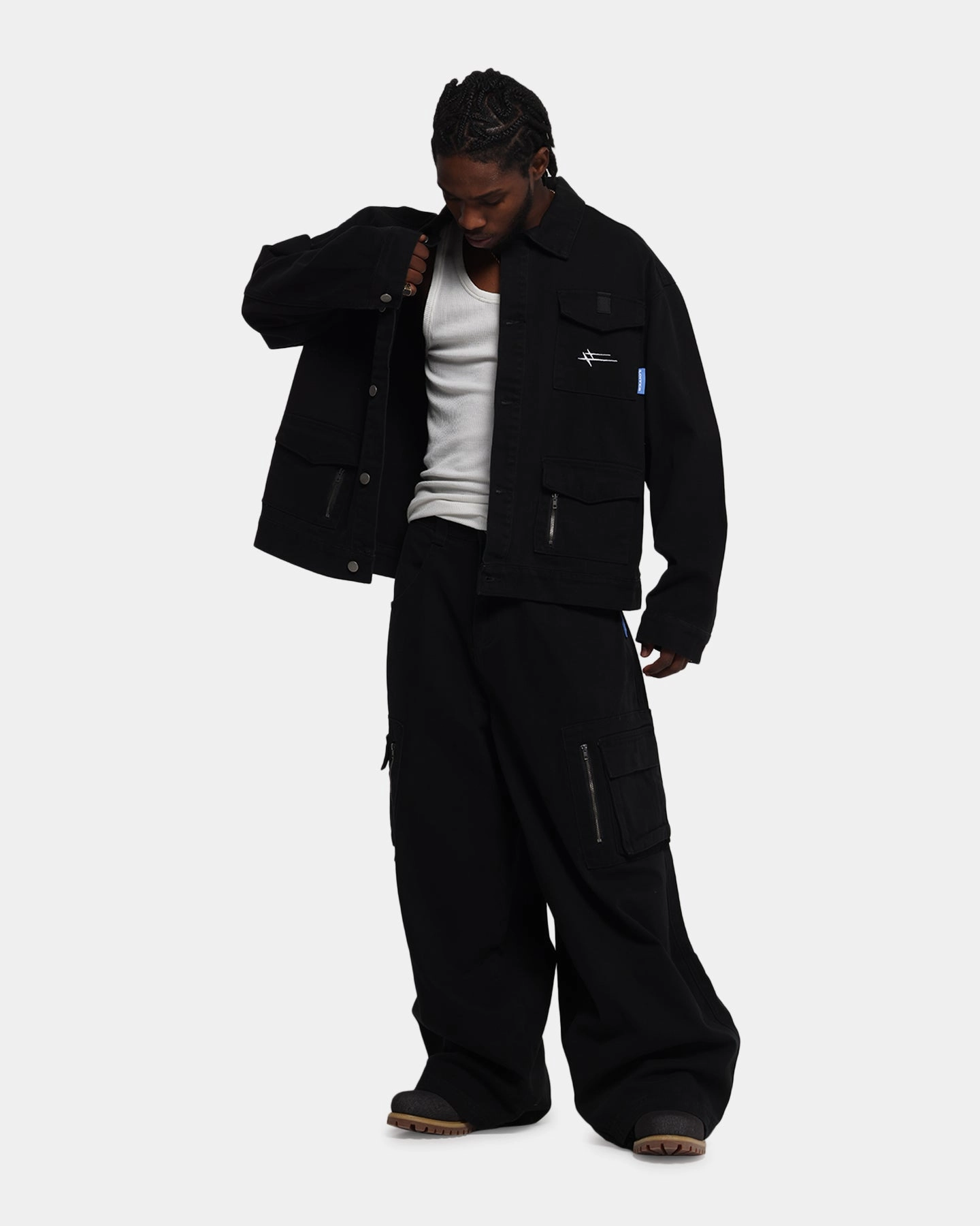 Loiter Combat Cargo Pants Washed Black Comfortable fit Cozy Essentials