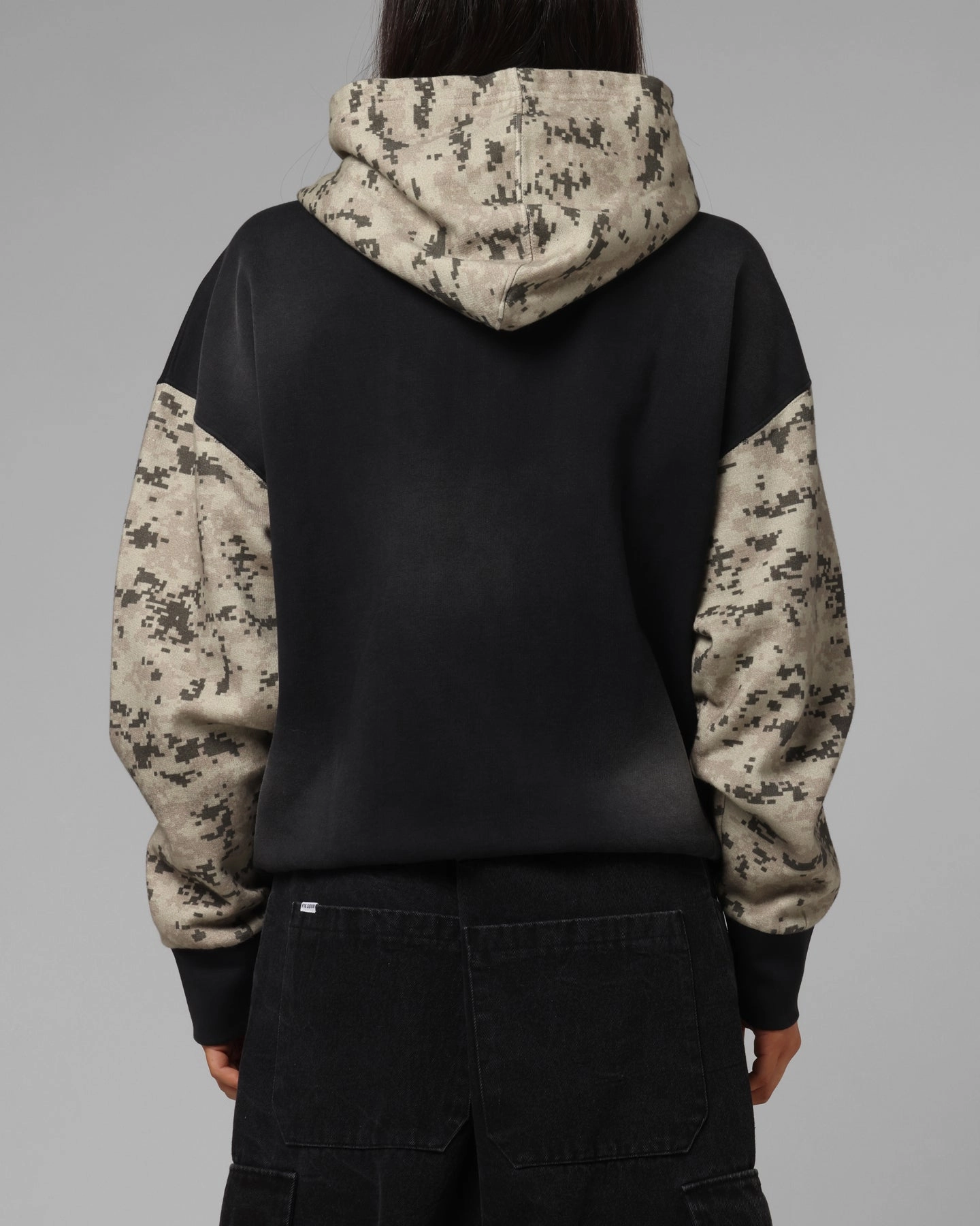 Loiter Cosmos Hoodie Black/Camo Graphic Water Repellent Coating