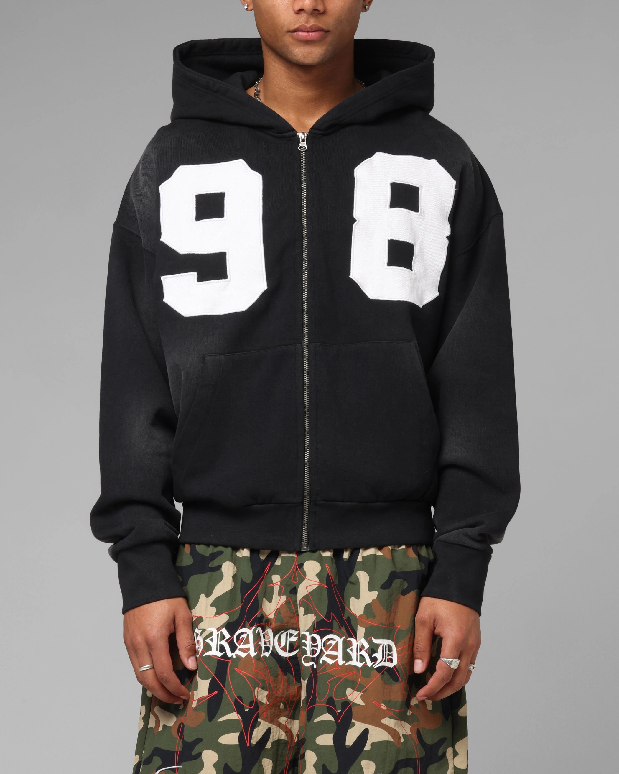 Odor Control Treatment Loiter Cosmos Hoodie Washed Black