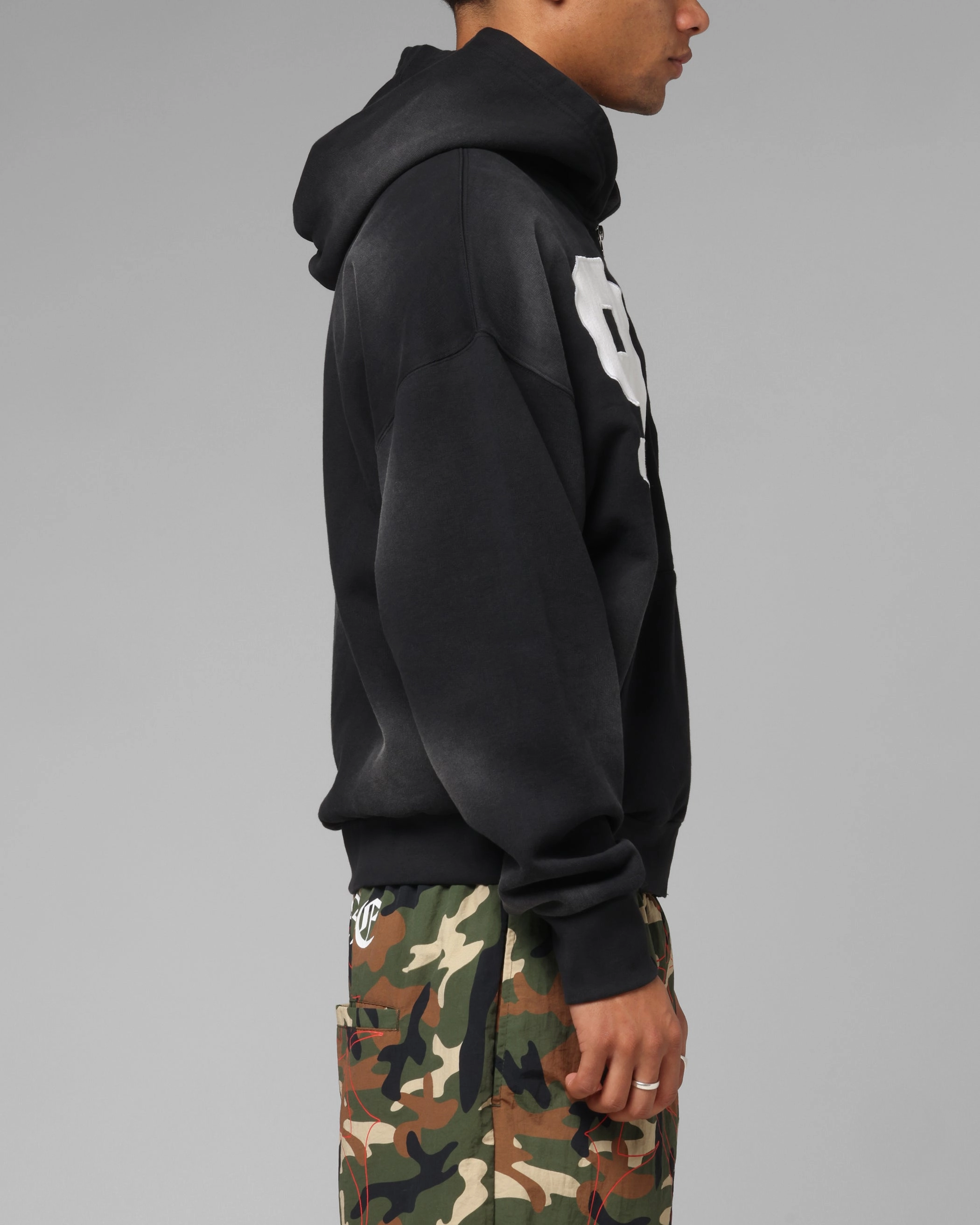 Loiter Cosmos Hoodie Washed Black watch