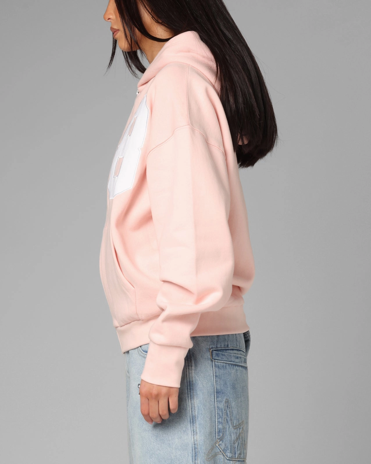 Slim Fit Cut afternoon Loiter Cosmos Zip Hoodie Pink