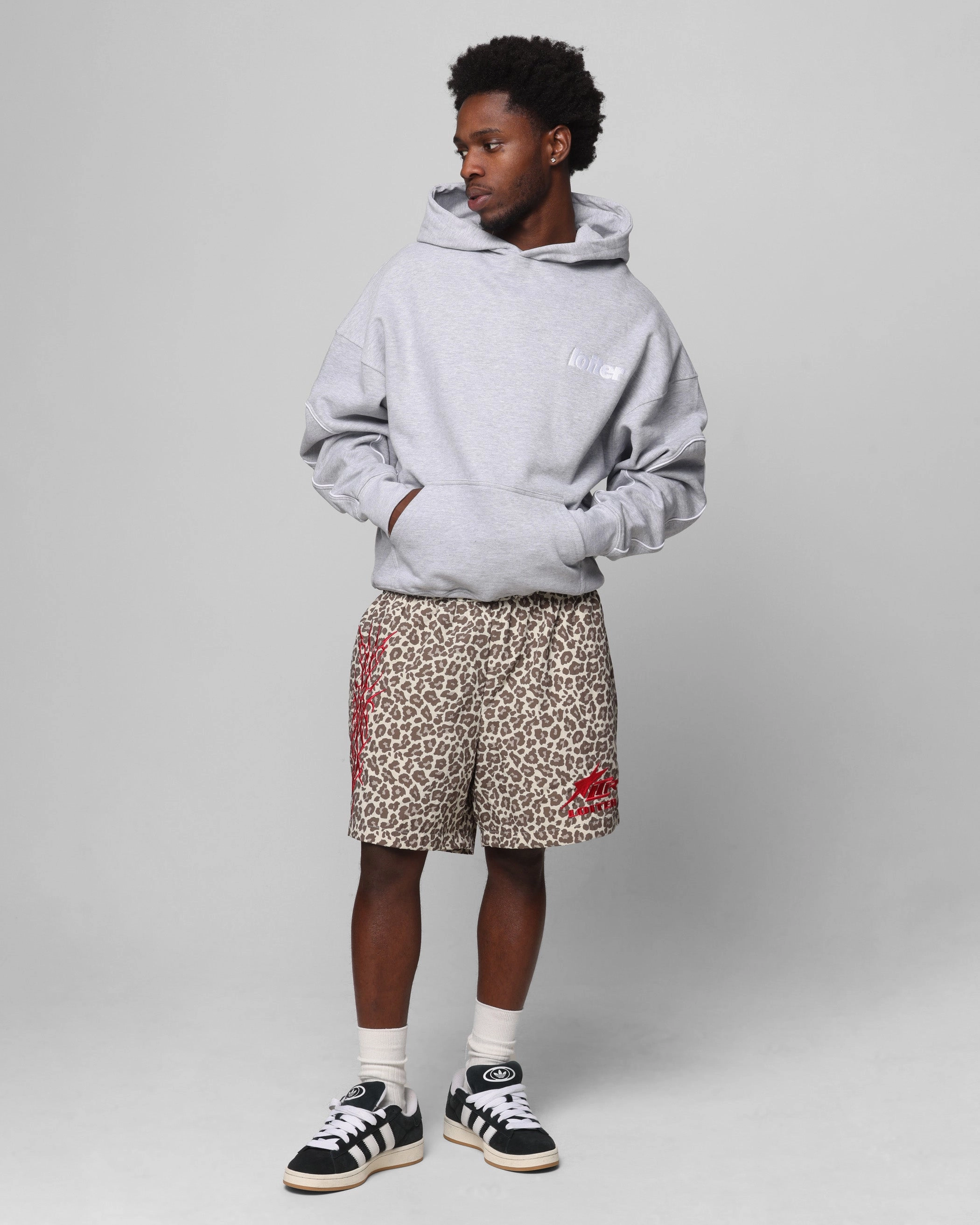 winter shorts Loiter Cyber Beach Shorts Snow Leopard