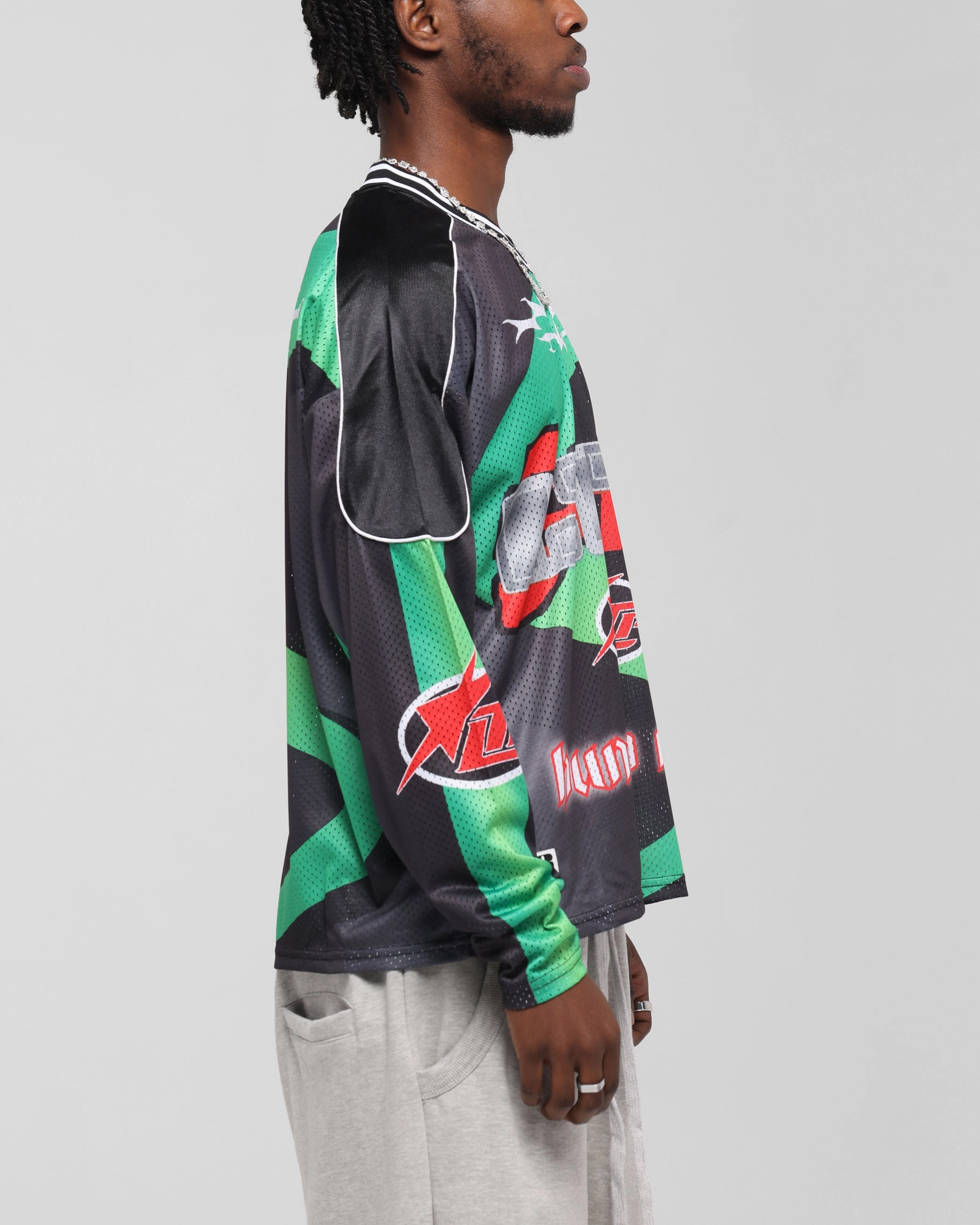 Loiter Cyber Hockey Jersey Black/Multi Quick Pullover Design
