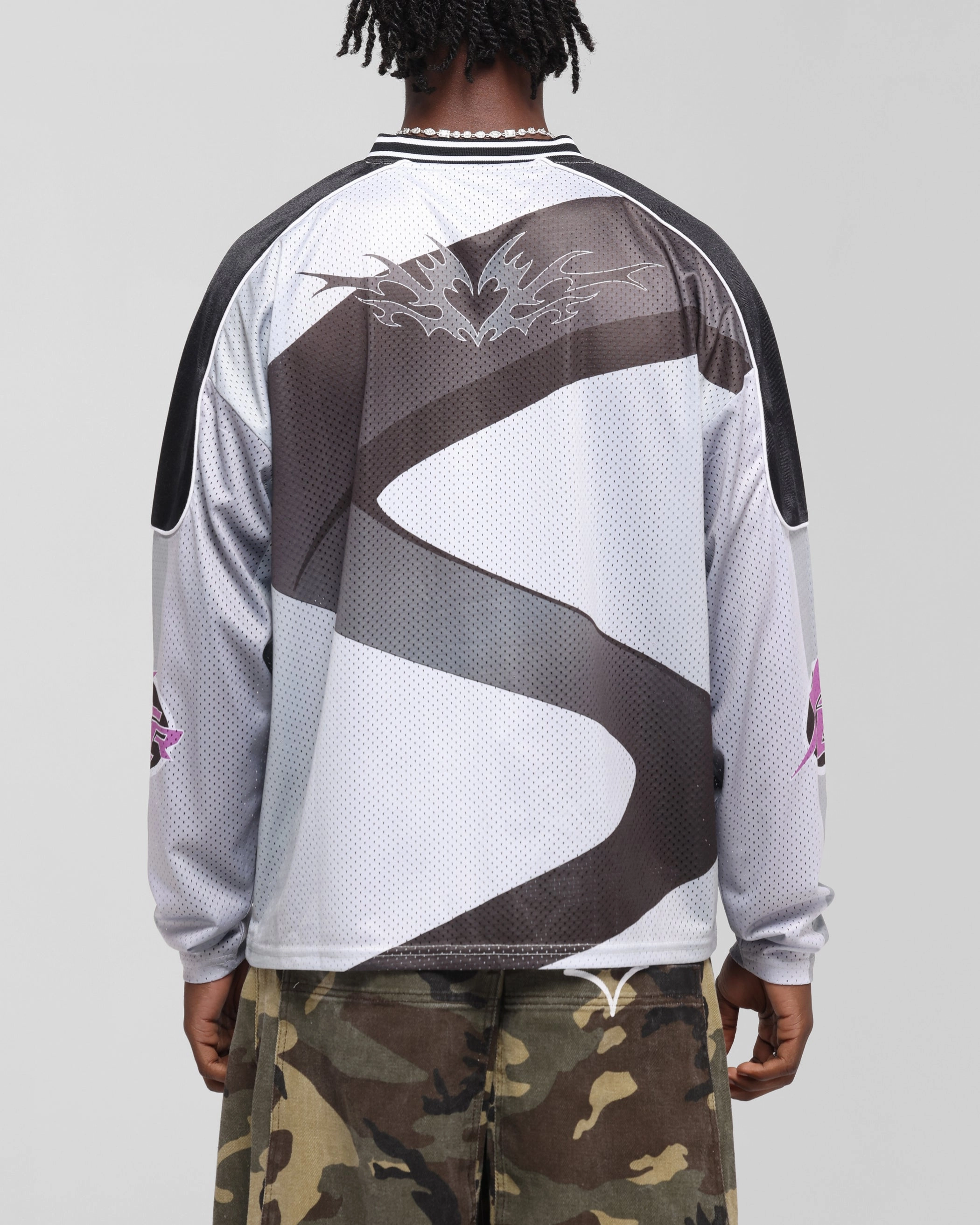 Layered Thermal Protection Flexible Comfort Loiter Cyber Hockey Jersey Grey/Black