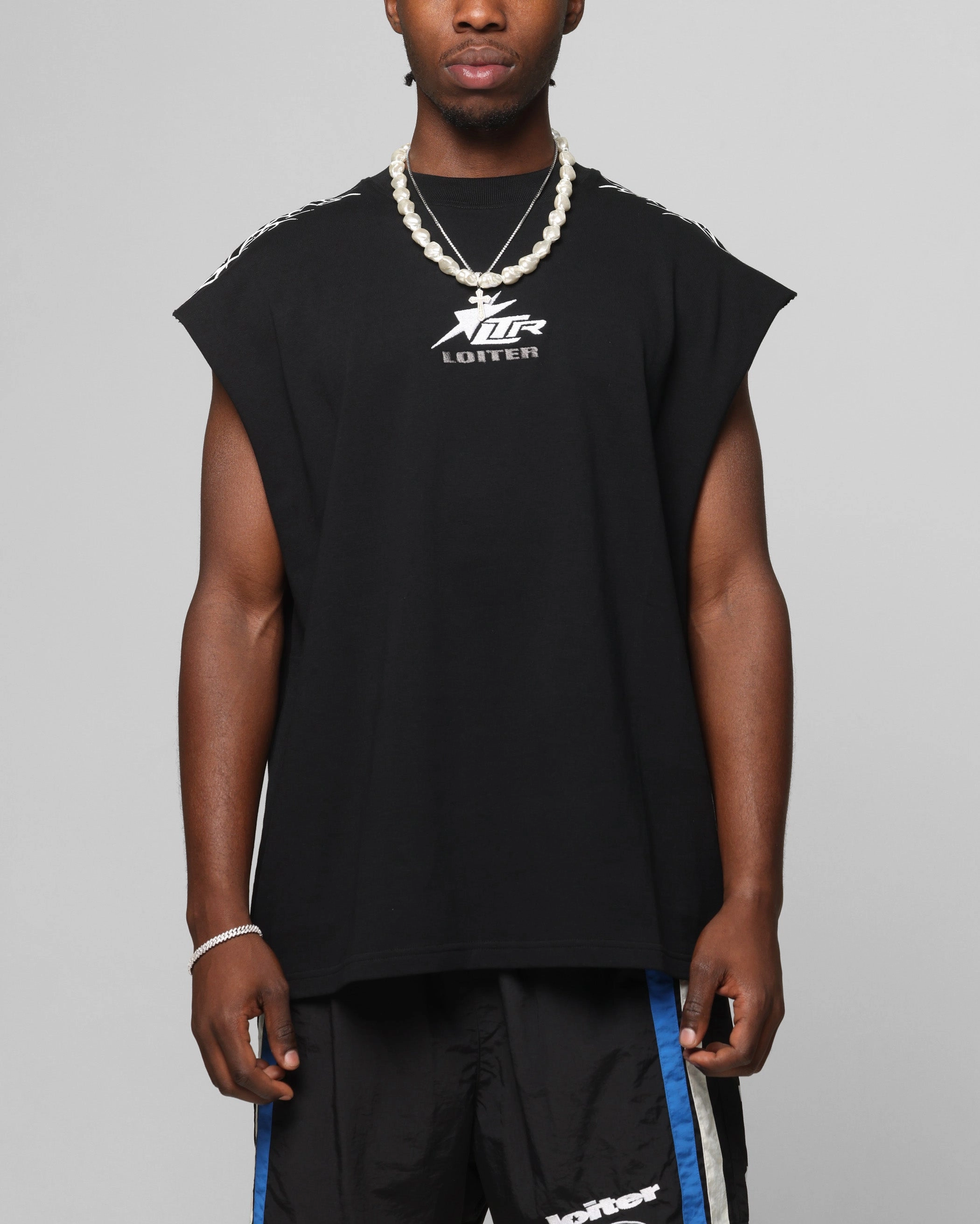 Kids playfulness Trendy Comfort Wear Loiter Cyber Muscle T-Shirt Black