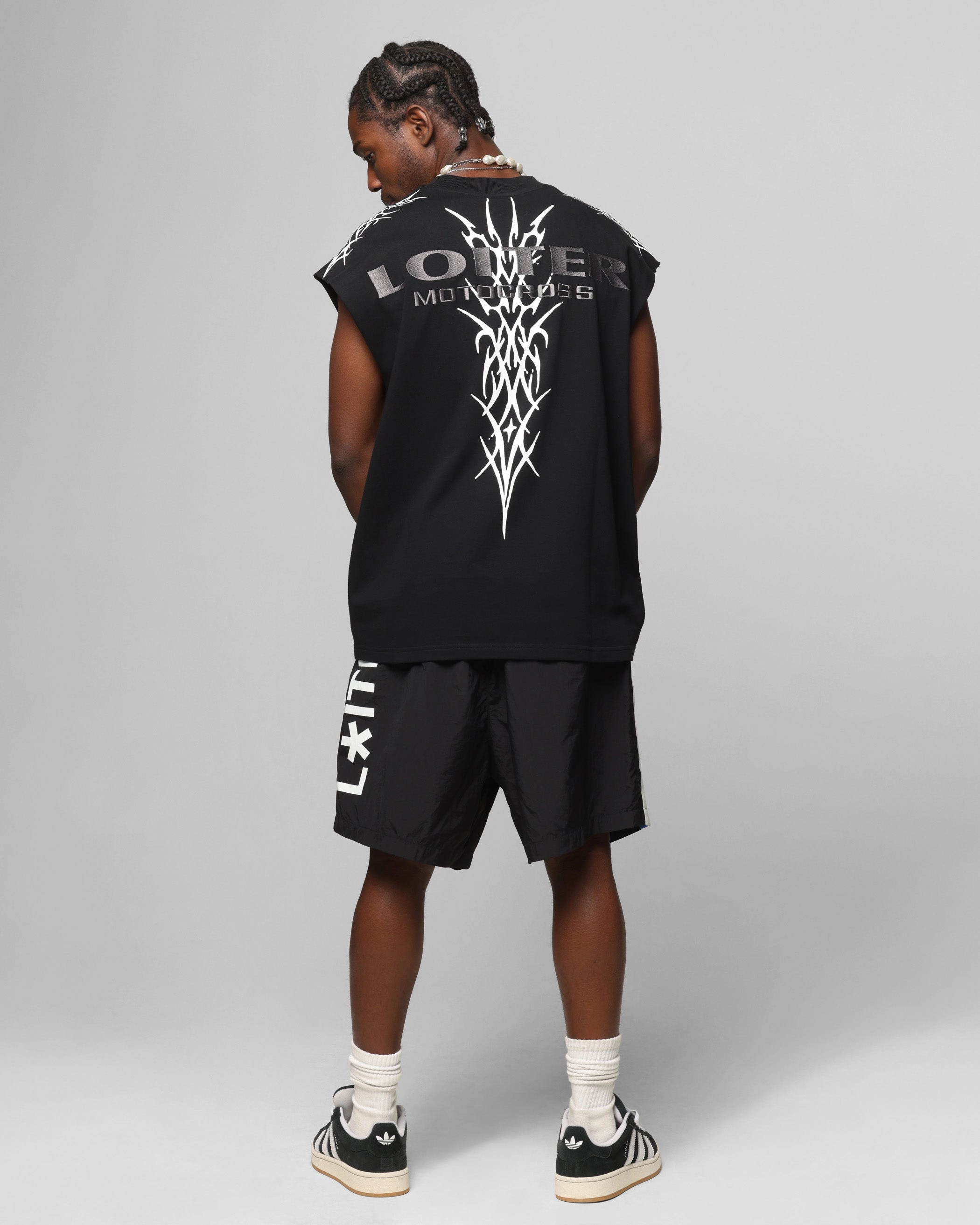 Loiter Cyber Muscle T-Shirt Black Biodegradable Textile