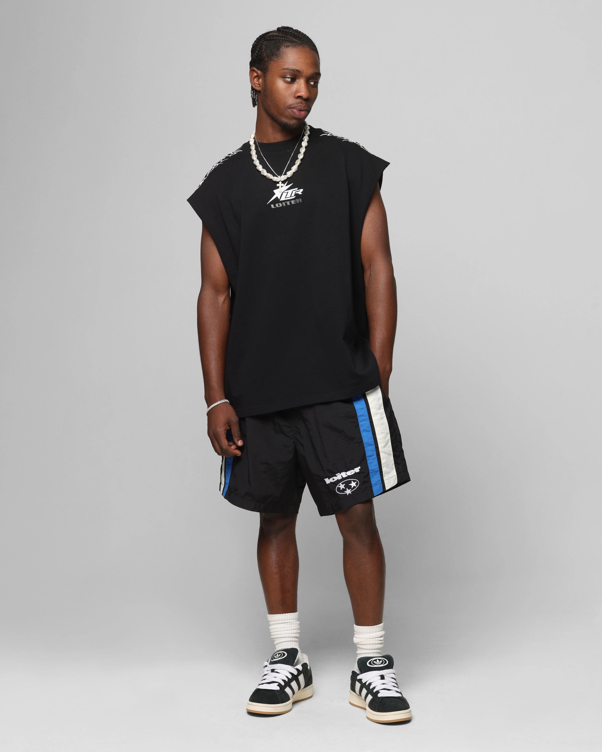 Loiter Cyber Muscle T-Shirt Black Versatile Design Fashion Must-Have