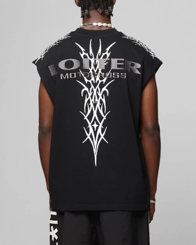 Loiter Cyber Muscle T-Shirt Black Formal Style Athletic Comfort Wear