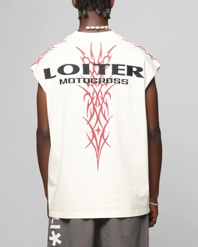 Casual Essential Wear Loiter Cyber Muscle T-Shirt Off White