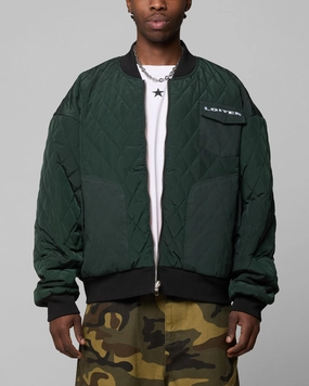 Loiter Cyber Reversible Bomber Jacket Red/Green Chic Style