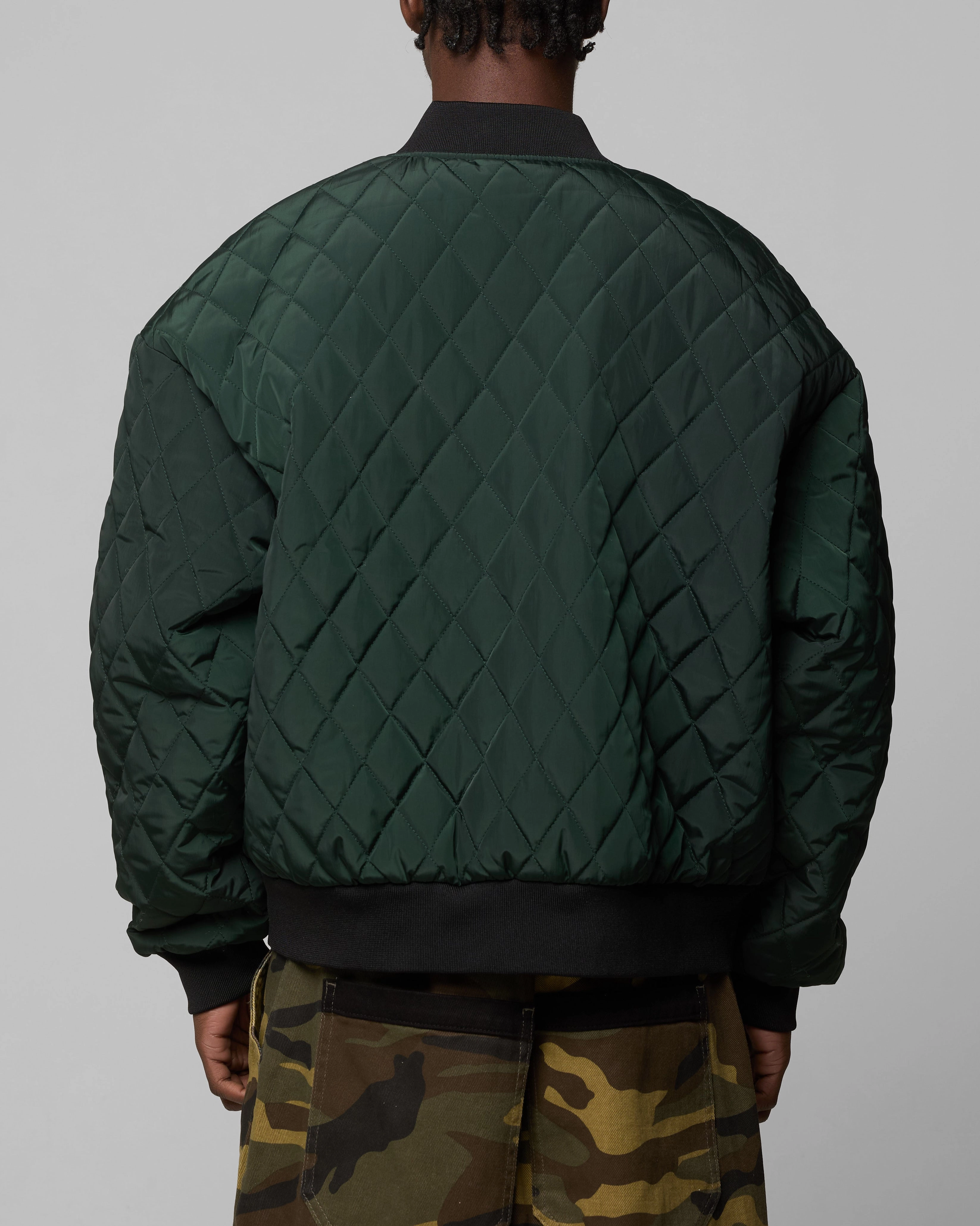 Loiter Cyber Reversible Bomber Jacket Red/Green Slimming Perfume