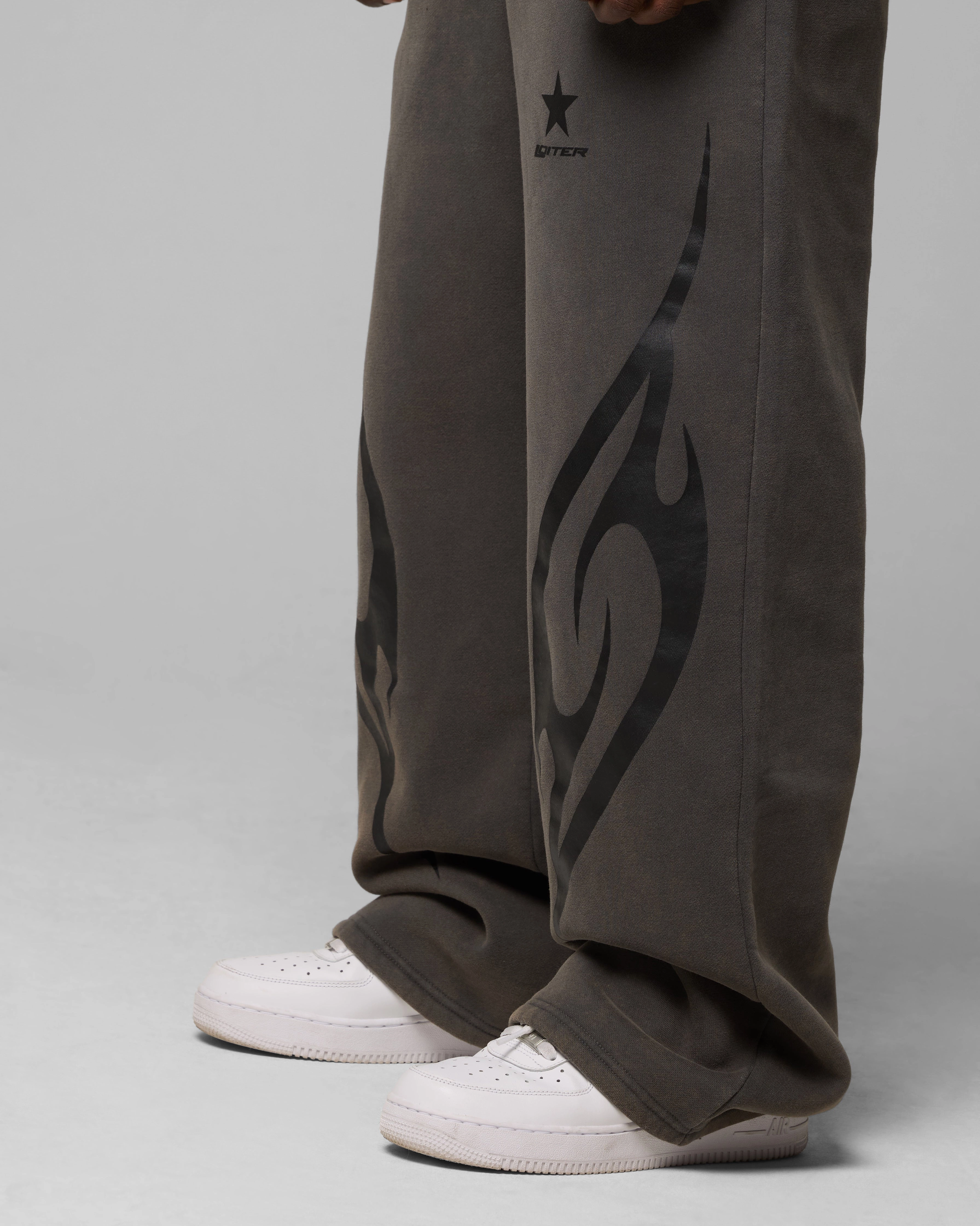 Loiter Cyber Sweat Pants Charcoal Water Resistant