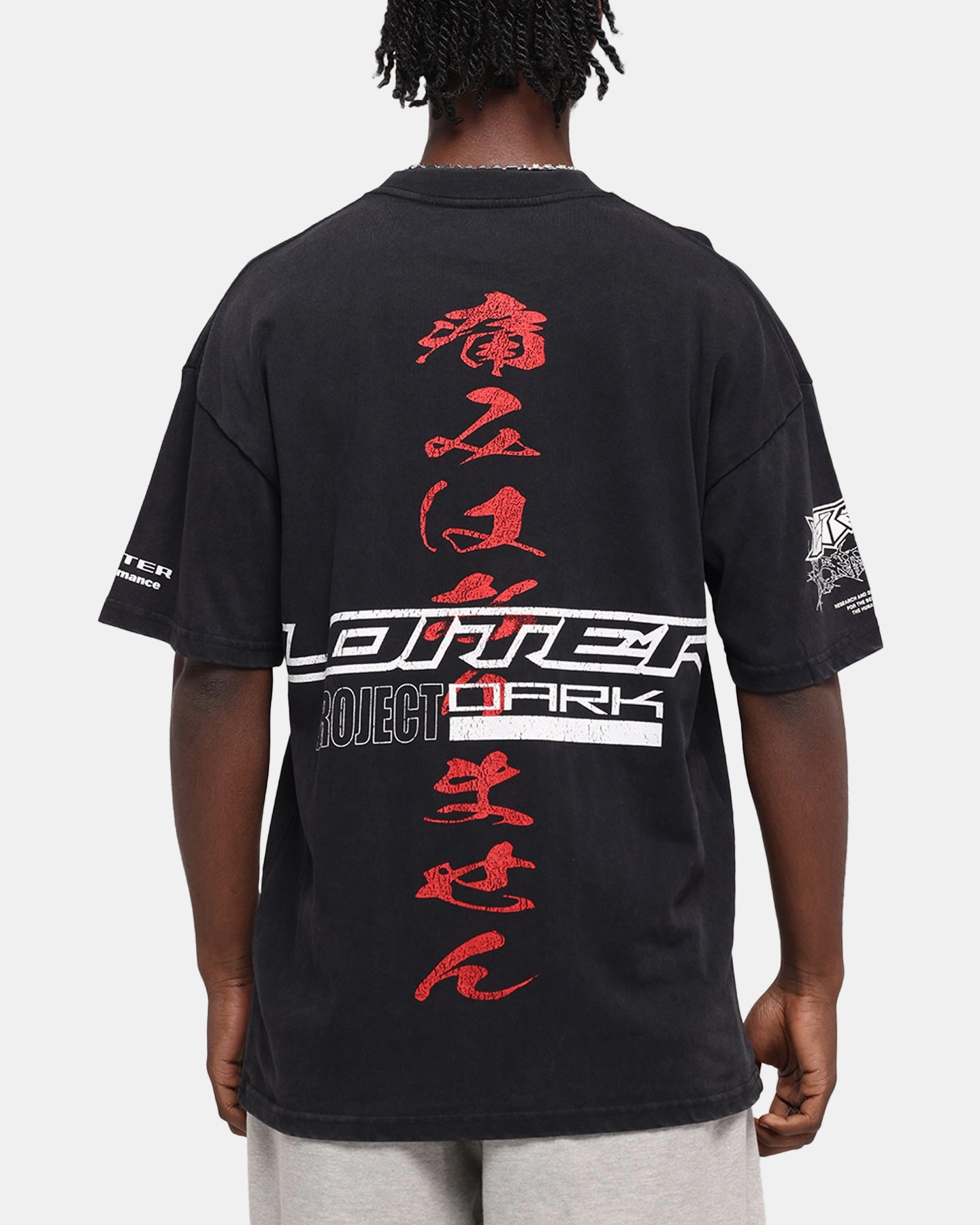 Loiter Cybernetics Vintage T-Shirt Black Acidwash Casual Style Wear