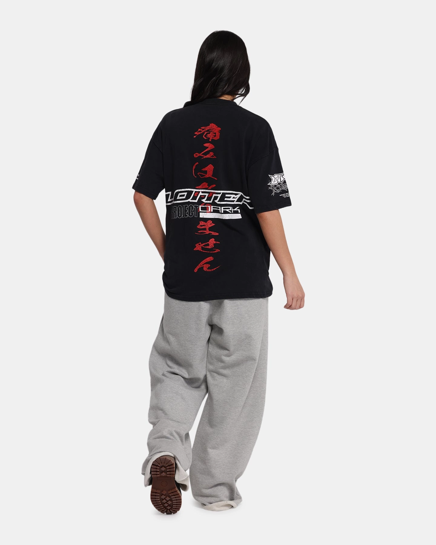 Office Attire Luxury clothing Loiter Cybernetics Vintage T-Shirt Black Acidwash