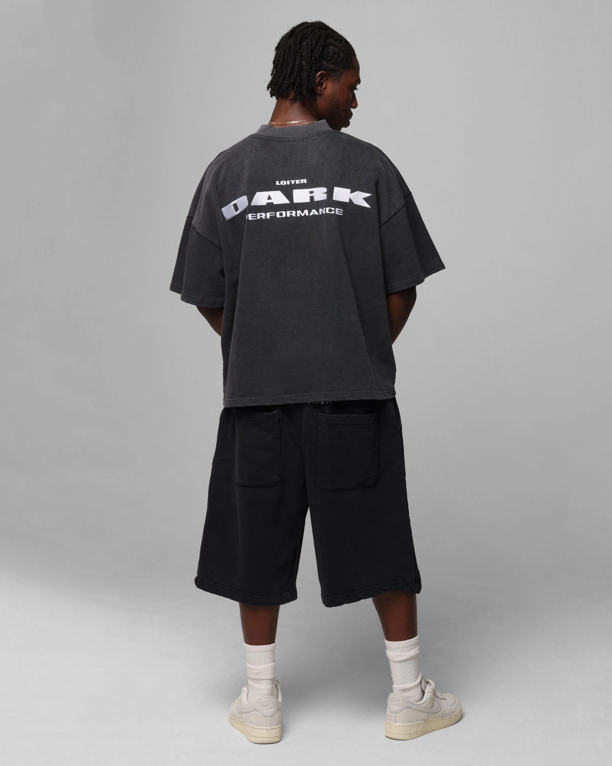 Versatile Wardrobe Piece Loiter Dark Performance T-Shirt Charcoal