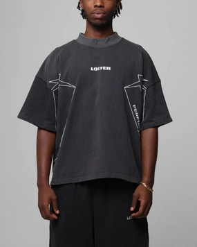 Functional Look Street Trend Loiter Dark Performance T-Shirt Charcoal