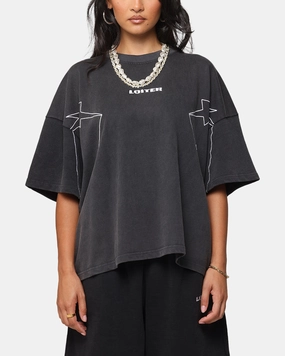 Loiter Dark Performance T-Shirt Charcoal Breathable Wearable Flattering Cut