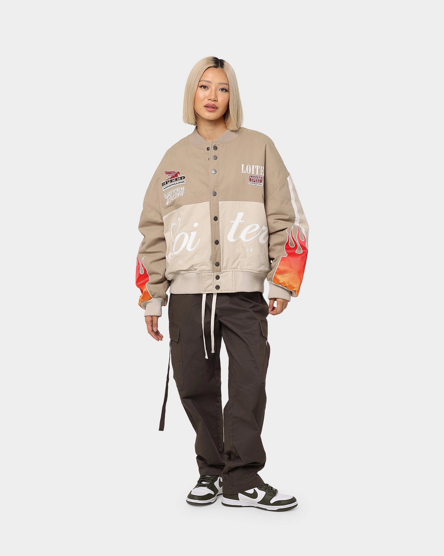 Anti Static Finish Trophy Loiter Daytona Motor Jacket Beige