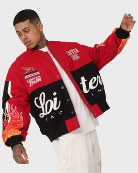 Sleek Fit Heat Retention Technology Loiter Daytona Motor Jacket Red