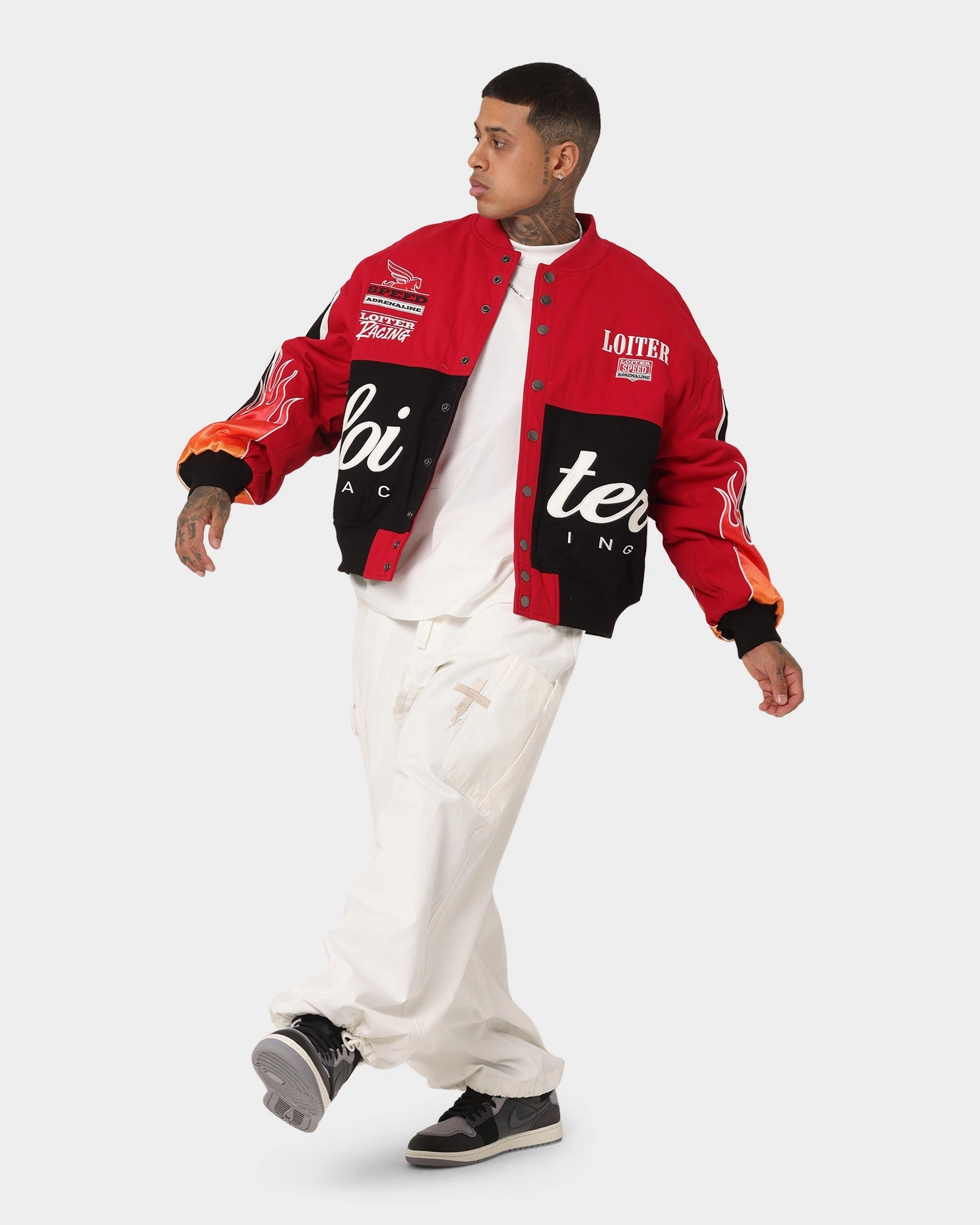 Loiter Daytona Motor Jacket Red Promote Display