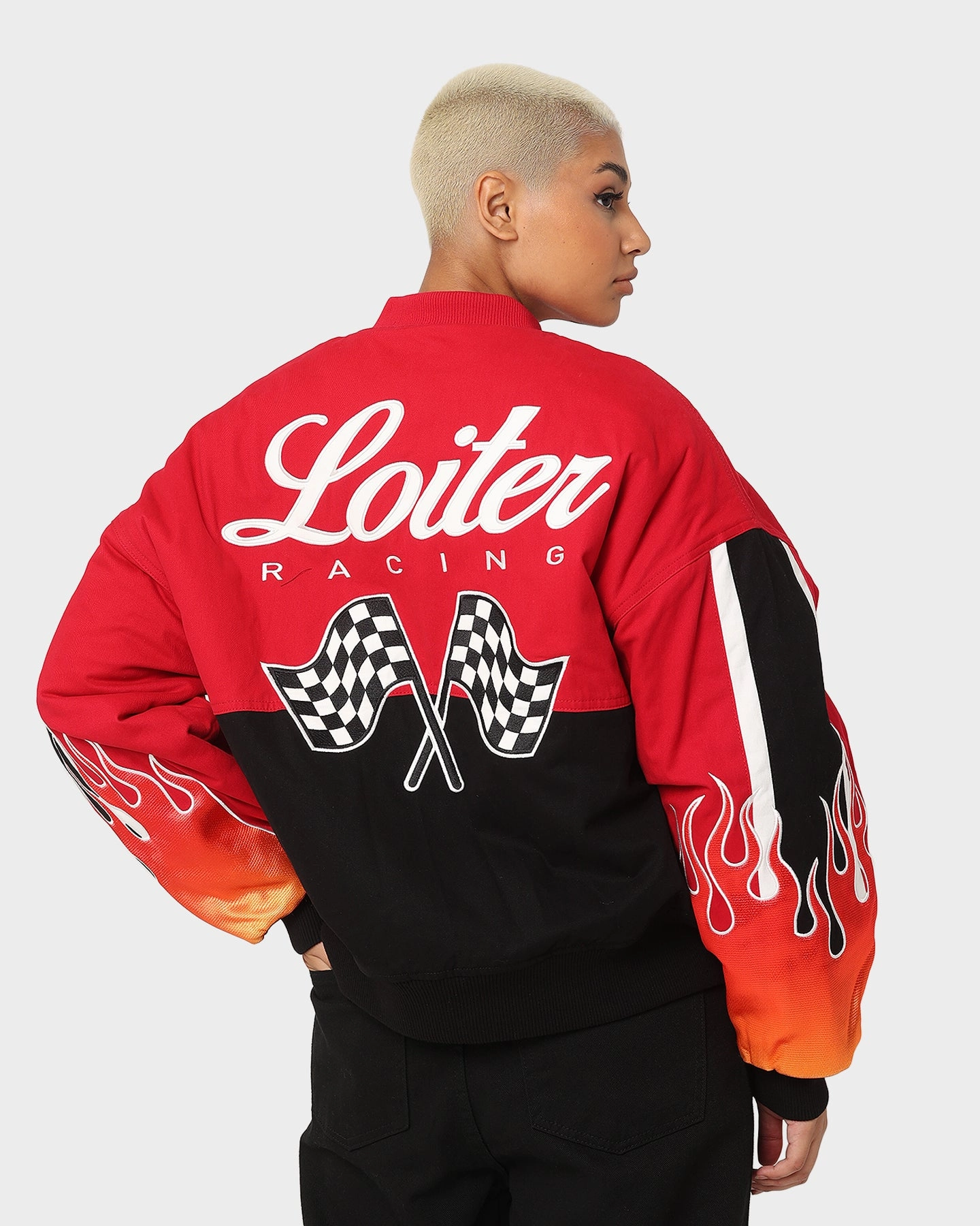 Loiter Daytona Motor Jacket Red Water Repellent Coating