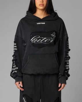 Brand motorcycle Loiter Destruction Hoodie Black