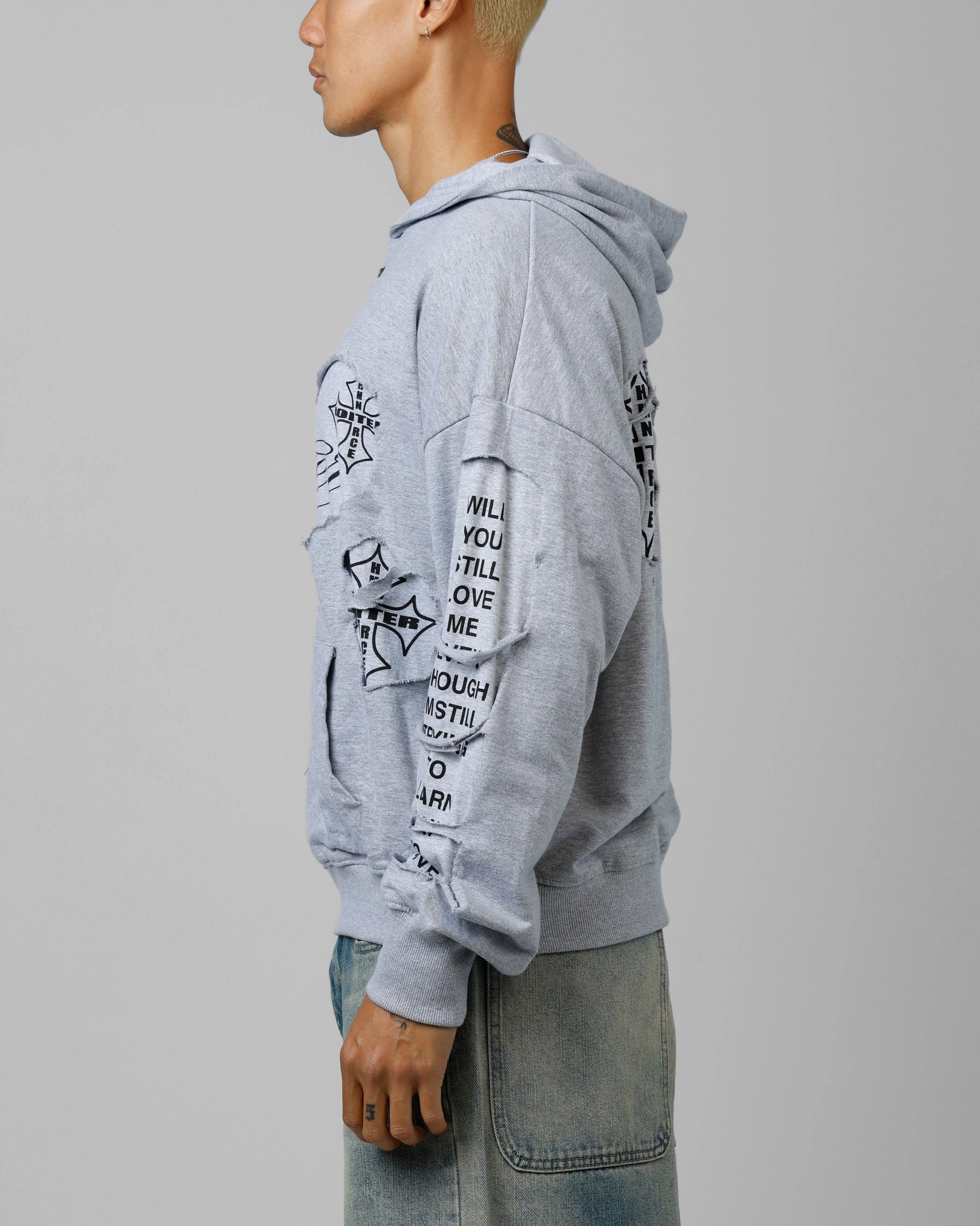 Loiter Destruction Hoodie Grey Hazard Flexible Shield