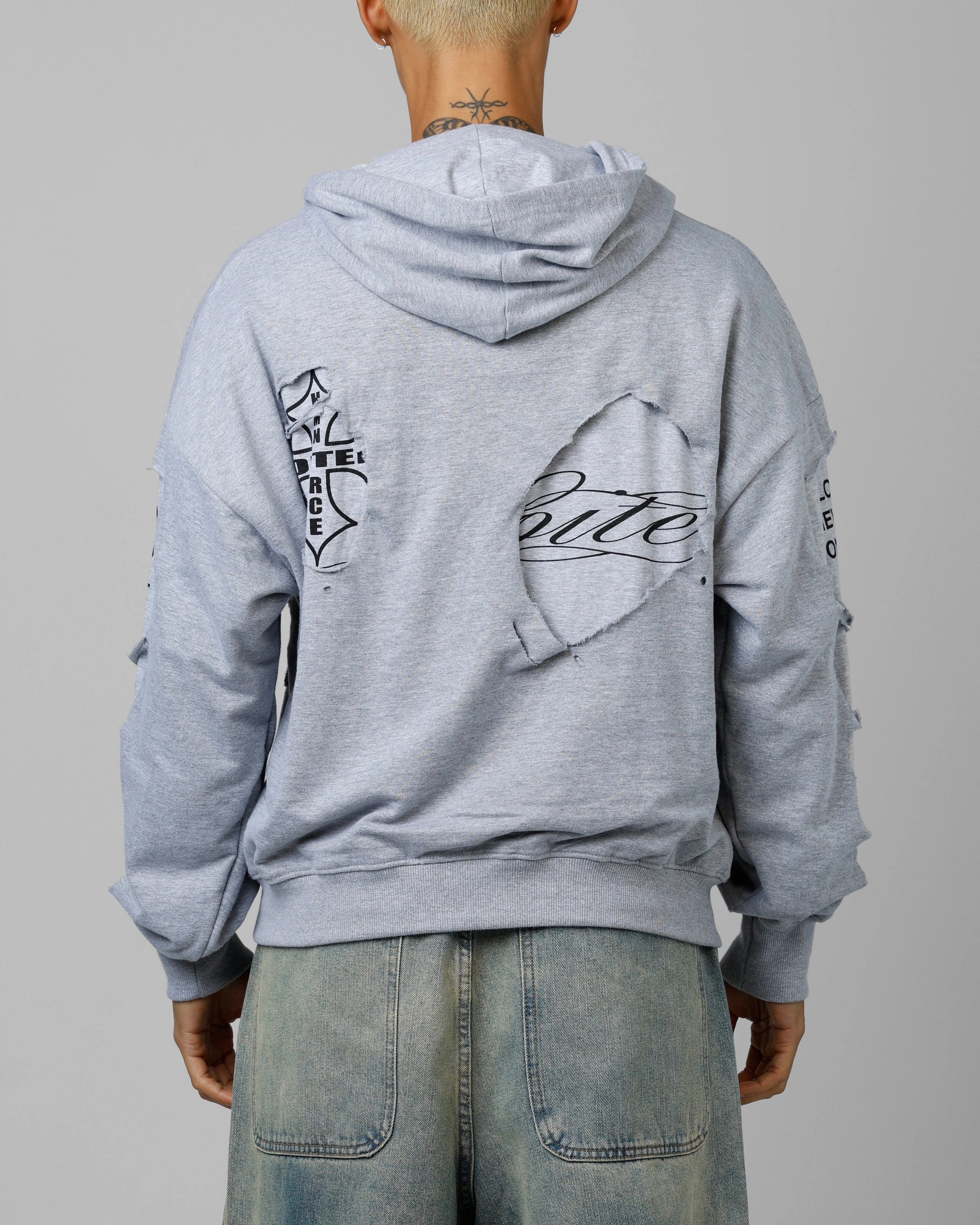 Noise Free Material waiters Loiter Destruction Hoodie Grey