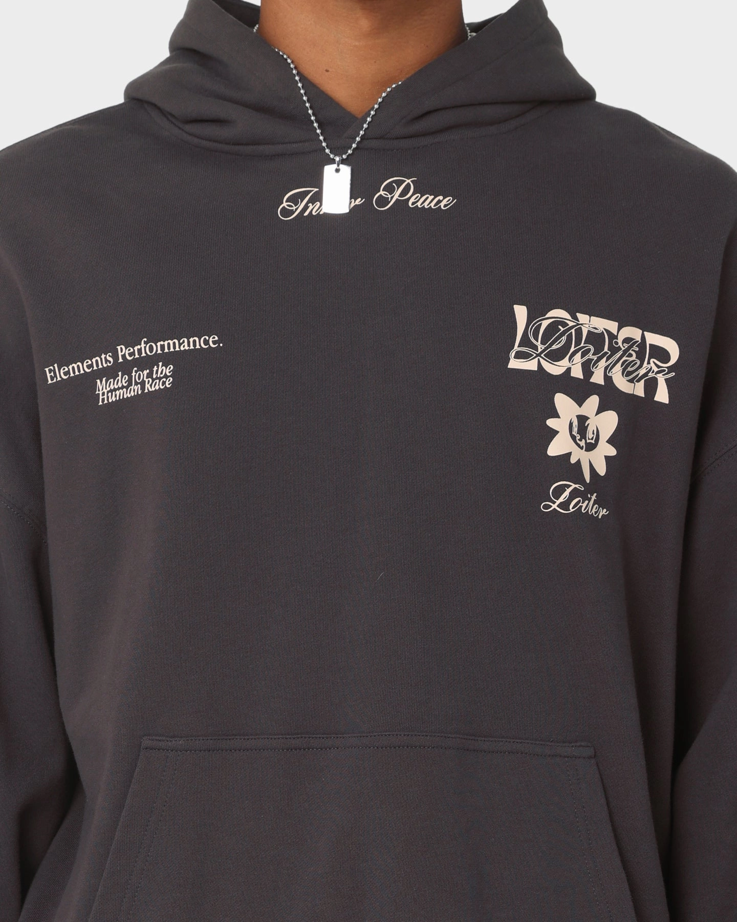 Lightweight Packable Build Loiter Dexterity Hoodie Charcoal