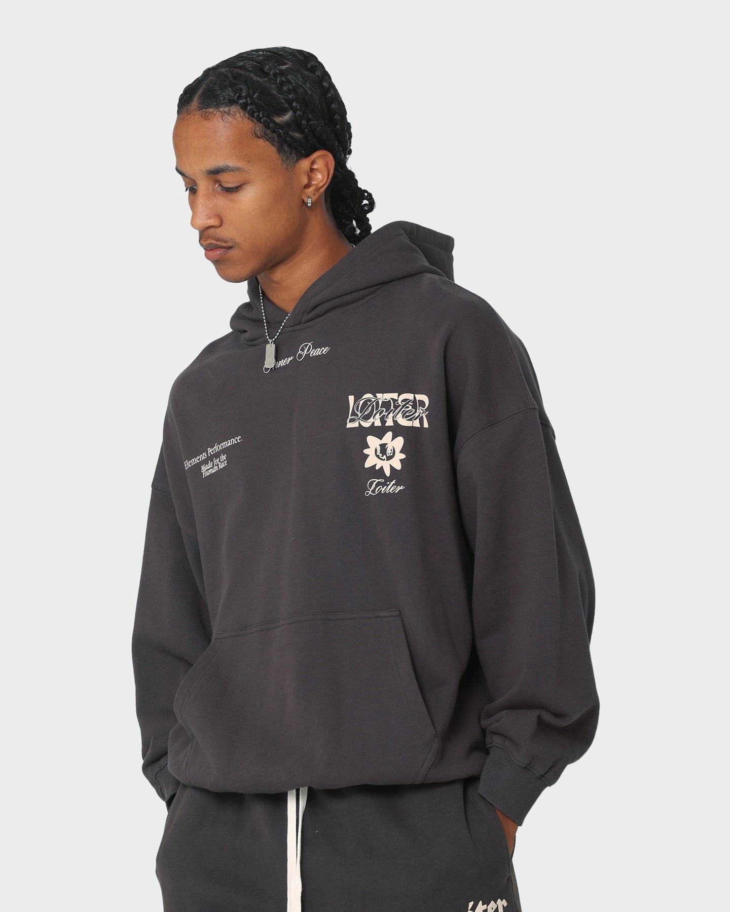 Loiter Dexterity Hoodie Charcoal Modular Attachment Points water - resistant