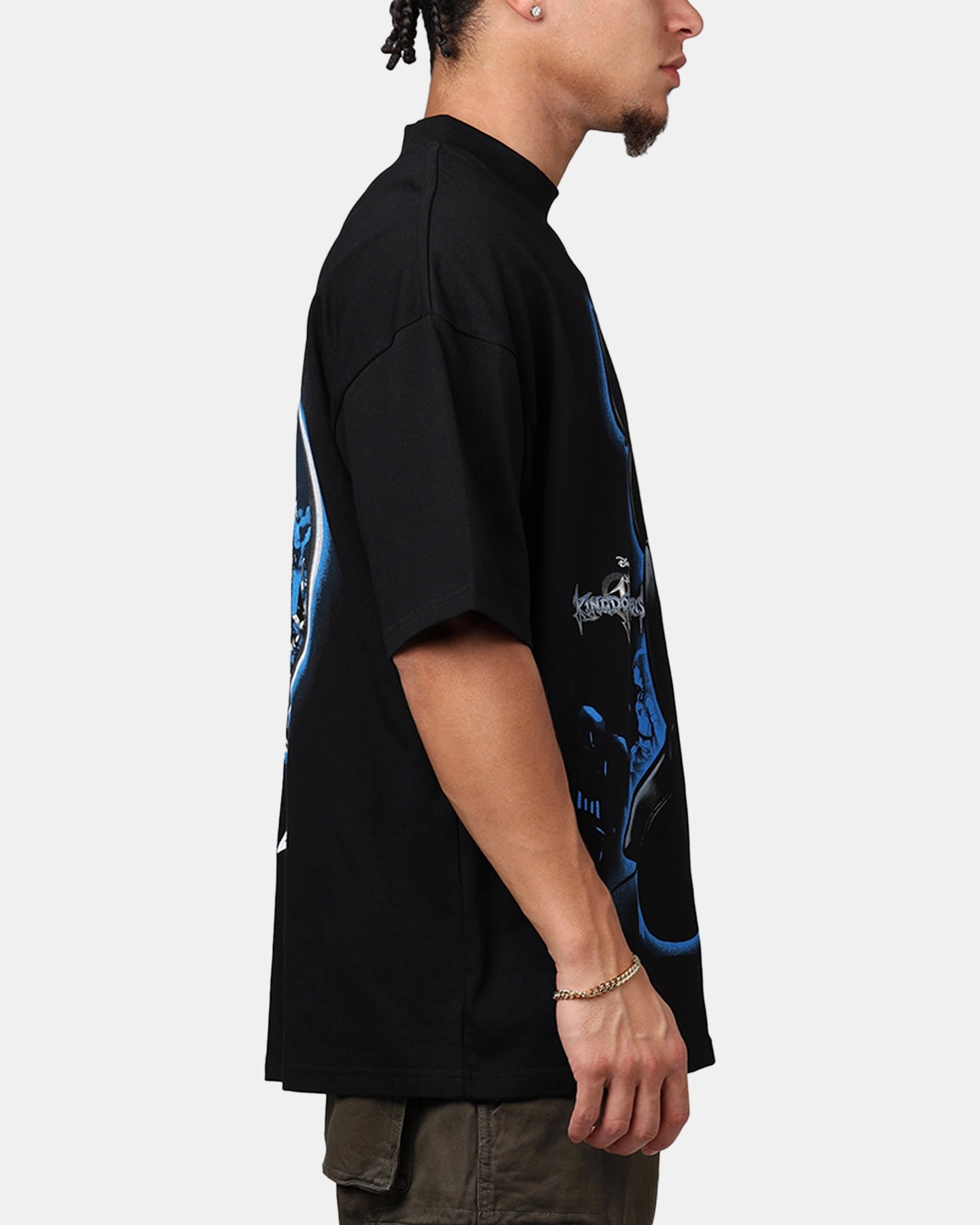 Loiter Disney Kingdom Hearts King Mickey Mockneck T-Shirt Black Light and Fresh
