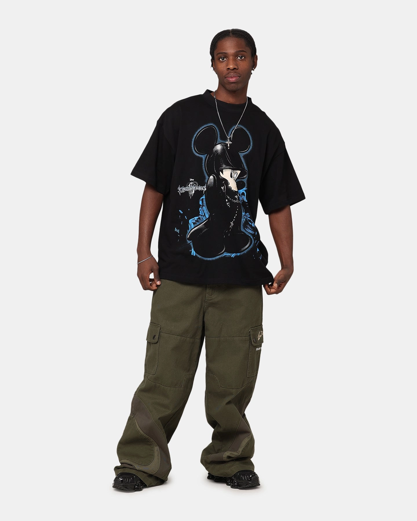 Loiter Disney Kingdom Hearts King Mickey T-Shirt Black Essential Comfort Beach relaxation