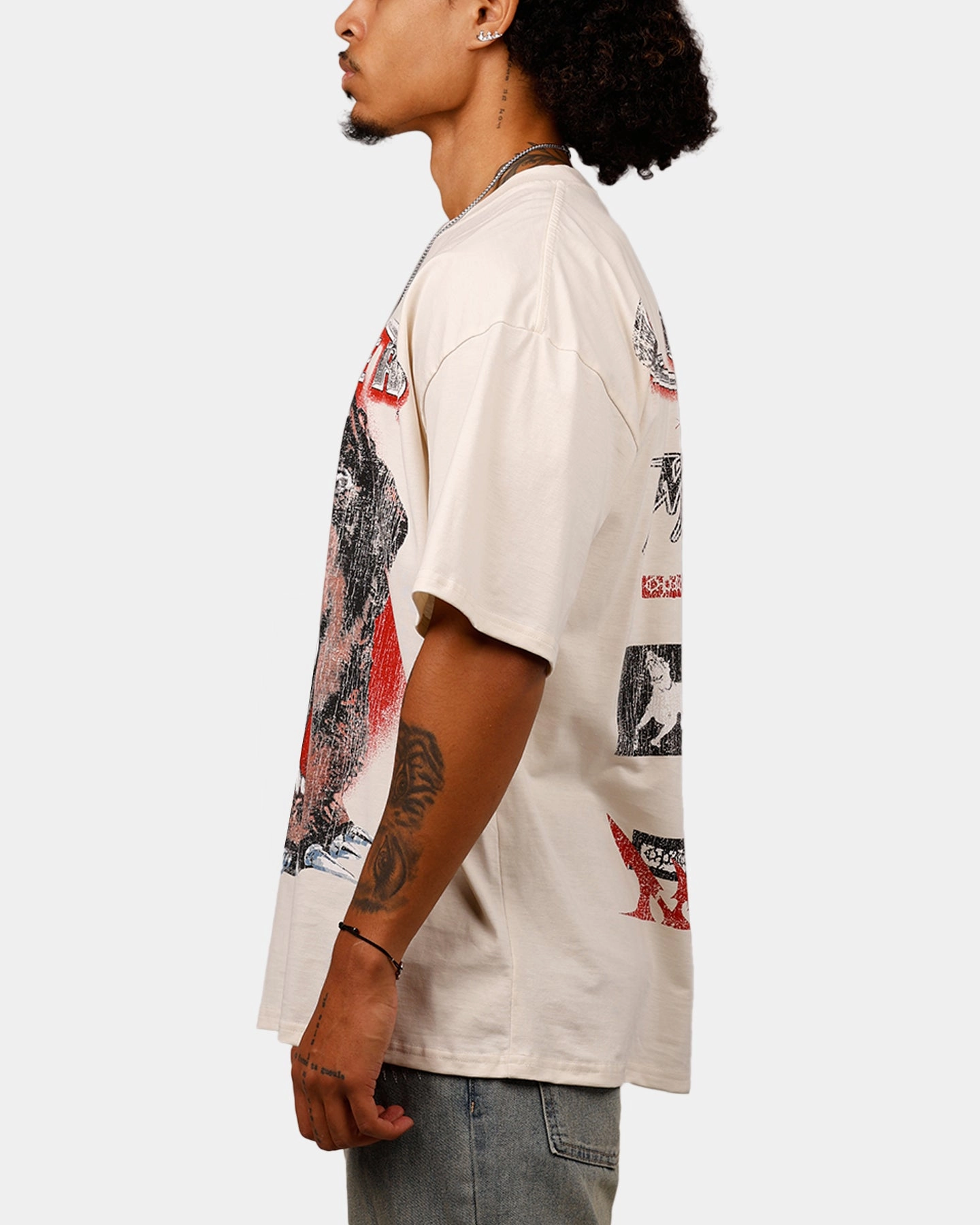 Loiter Dog House Vintage T-Shirt Off White Casual Style Subtle Details