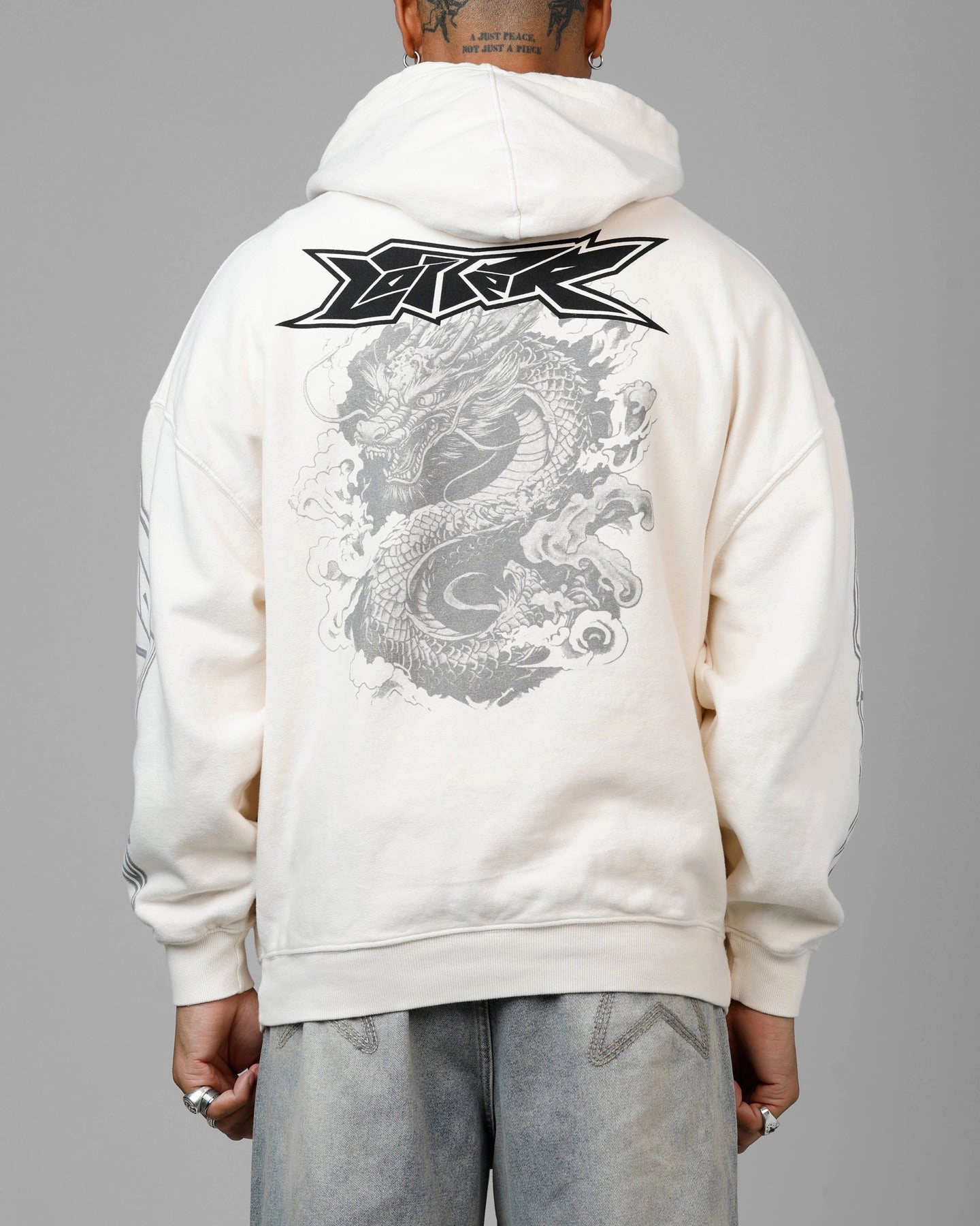 Easy Care Fabric City Loiter Draco Born Hoodie Off White