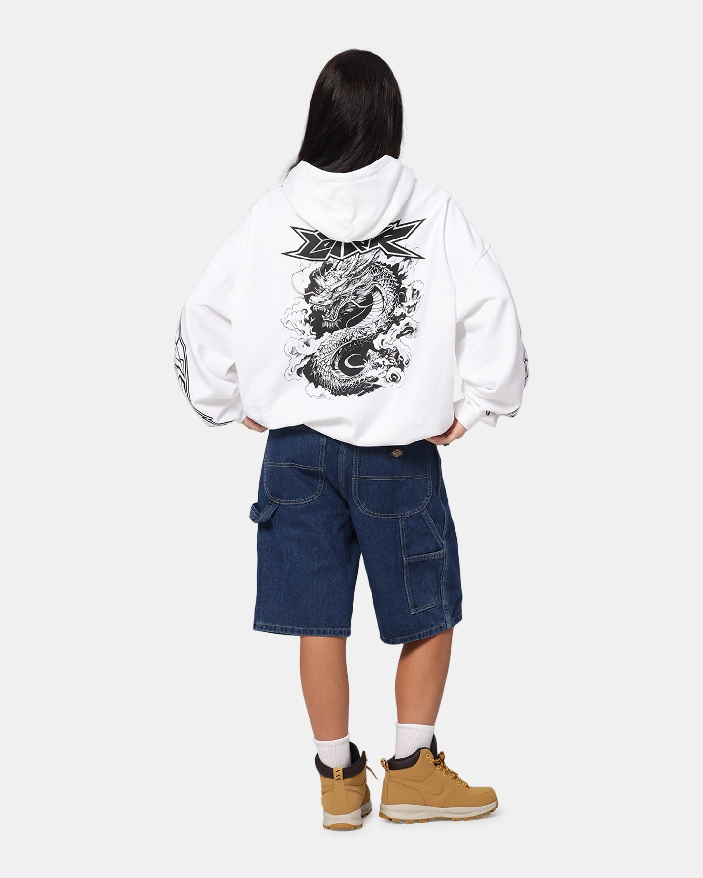 Magnetic Closures Loiter Draco Born Hoodie White