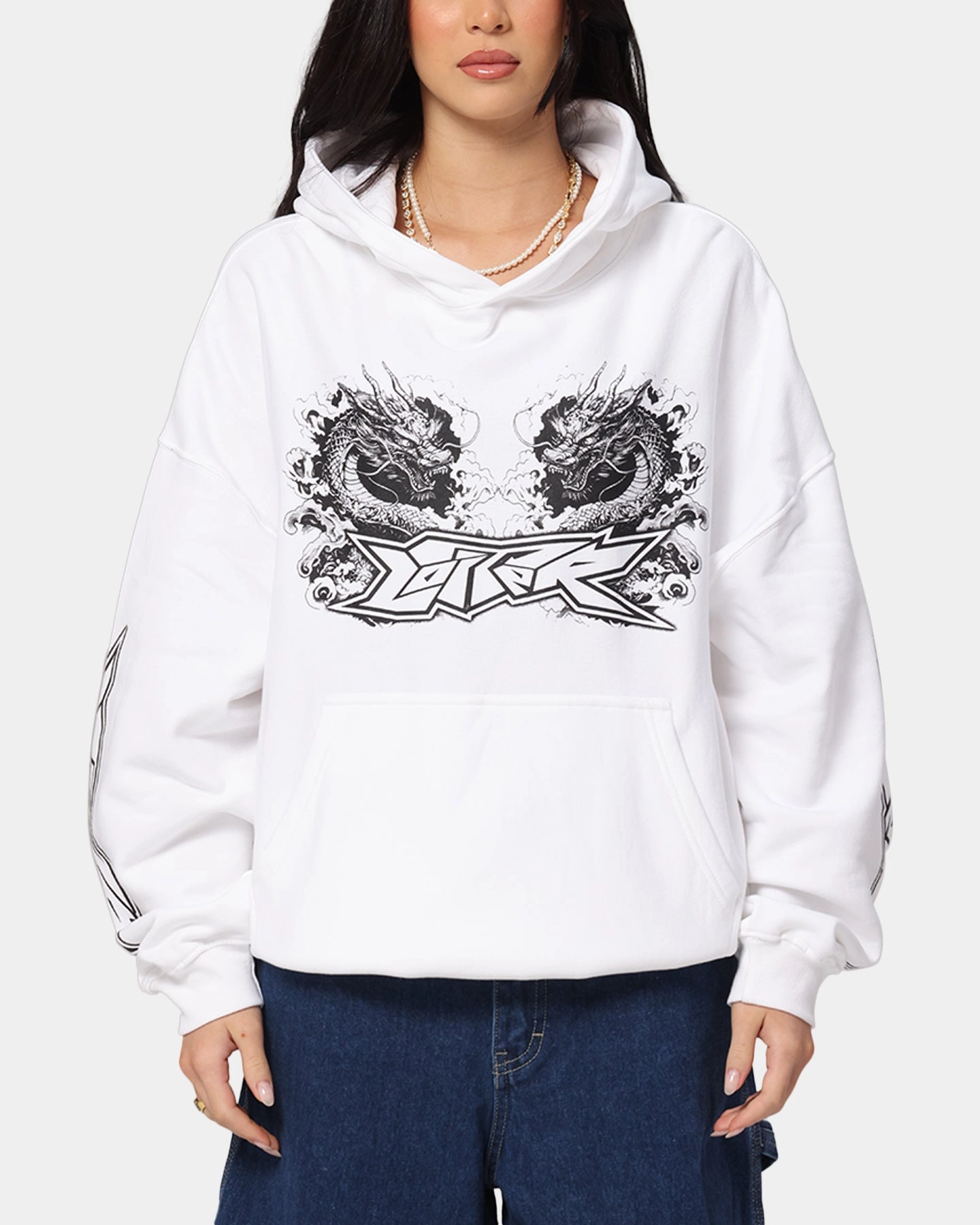 Loiter Draco Born Hoodie White Blueprint