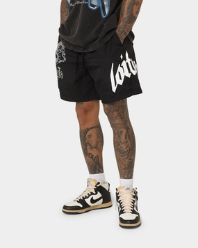 Mid - rise Loiter Drago Walk Shorts Black
