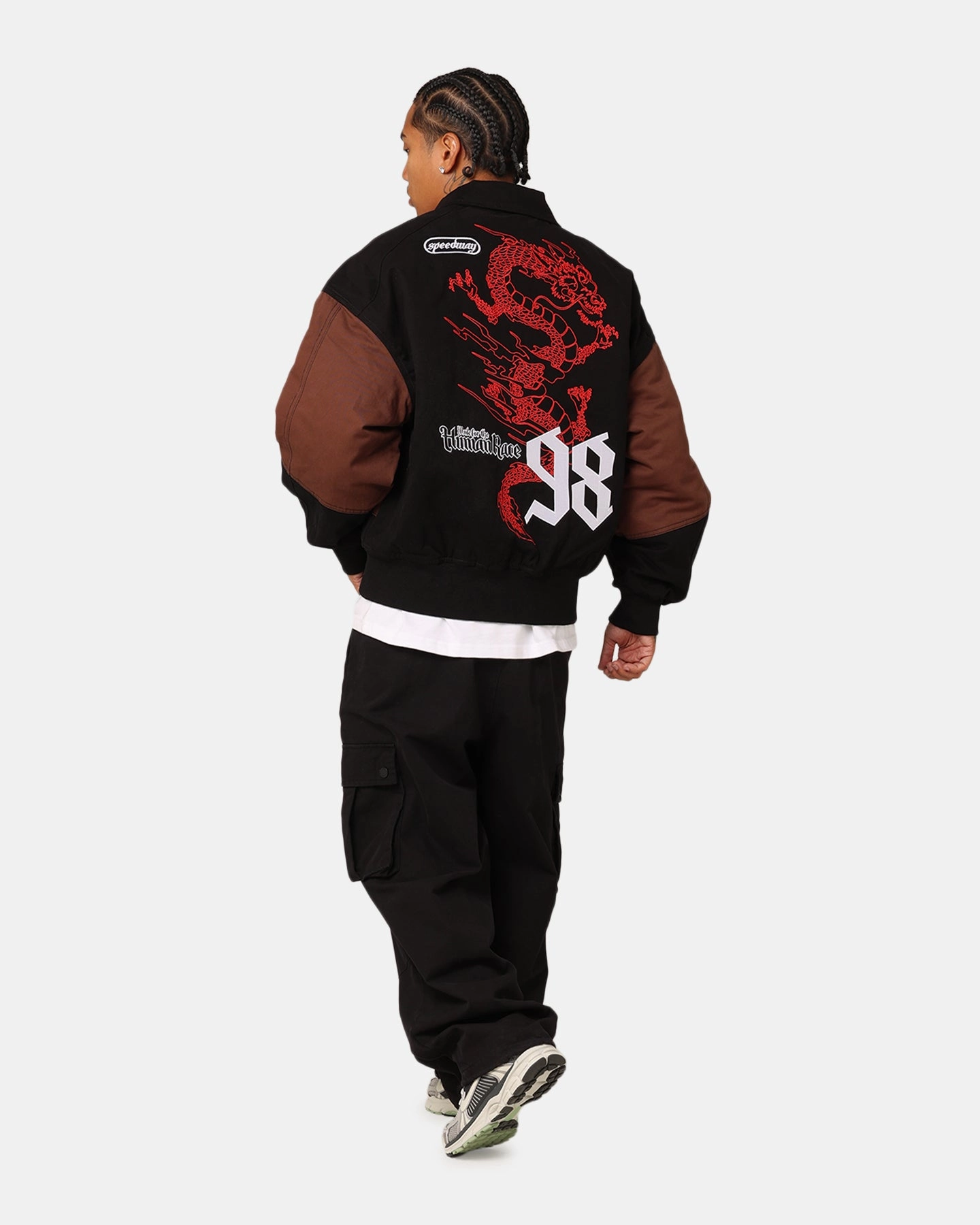 Loiter Drift Circuit Jacket Brown upcycled design motorcyclist
