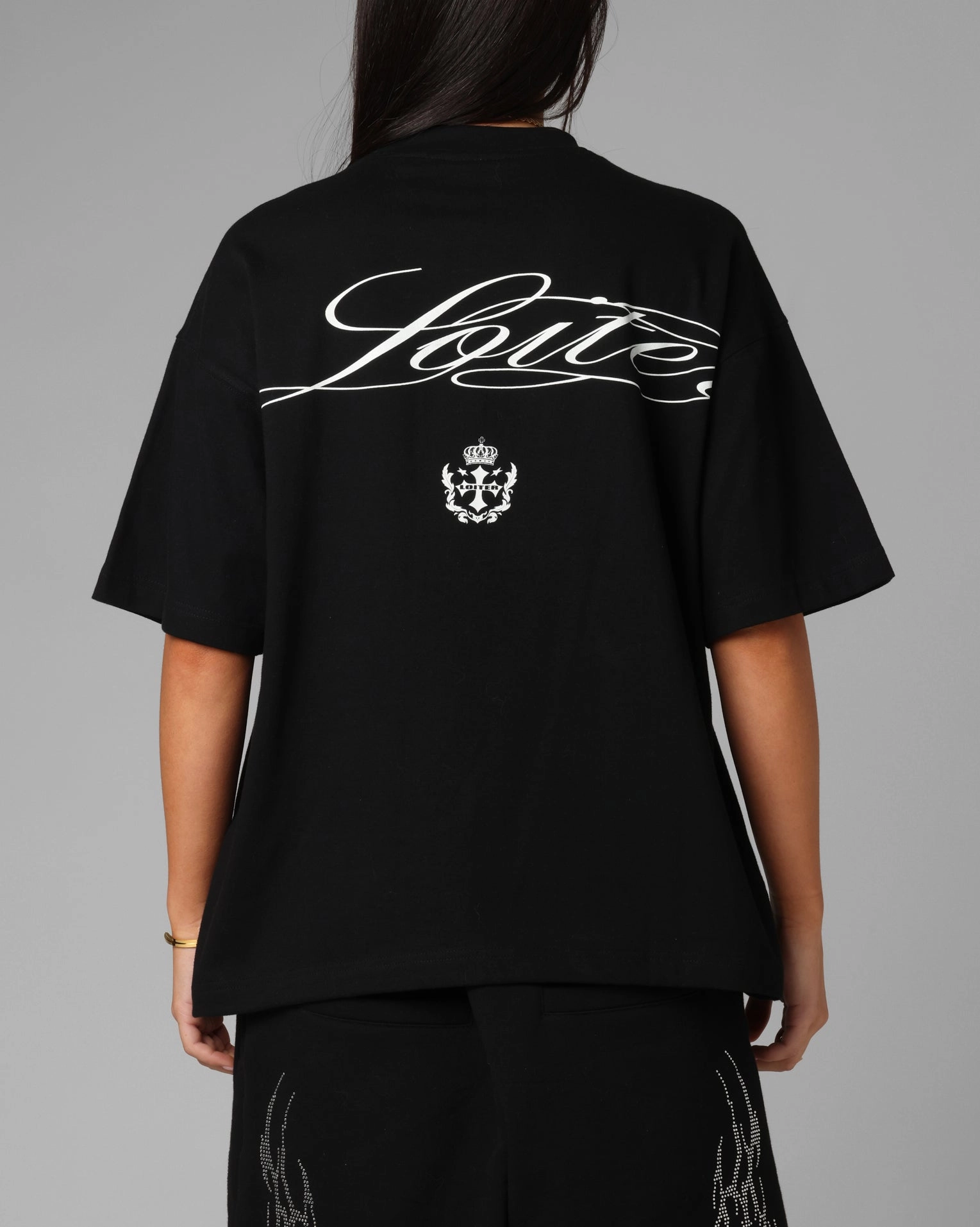 Loiter Drop Out Vintage T-Shirt Black Basic Layer