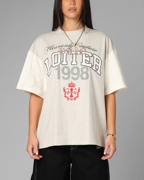 Loiter Drop Out Vintage T-Shirt Grey/White Fit for All Seasons MicroPiqueKnit