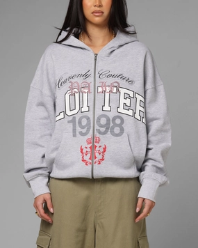 suitable for anniversaries Loiter Drop Out Zip Hoodie Grey