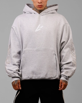 long sleeved Loiter Dune Hoodie Grey Marle